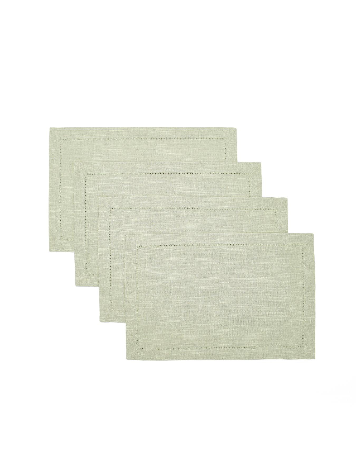 Image 4 of 4 of Very Home Set of 4 Sage Linen Placemats