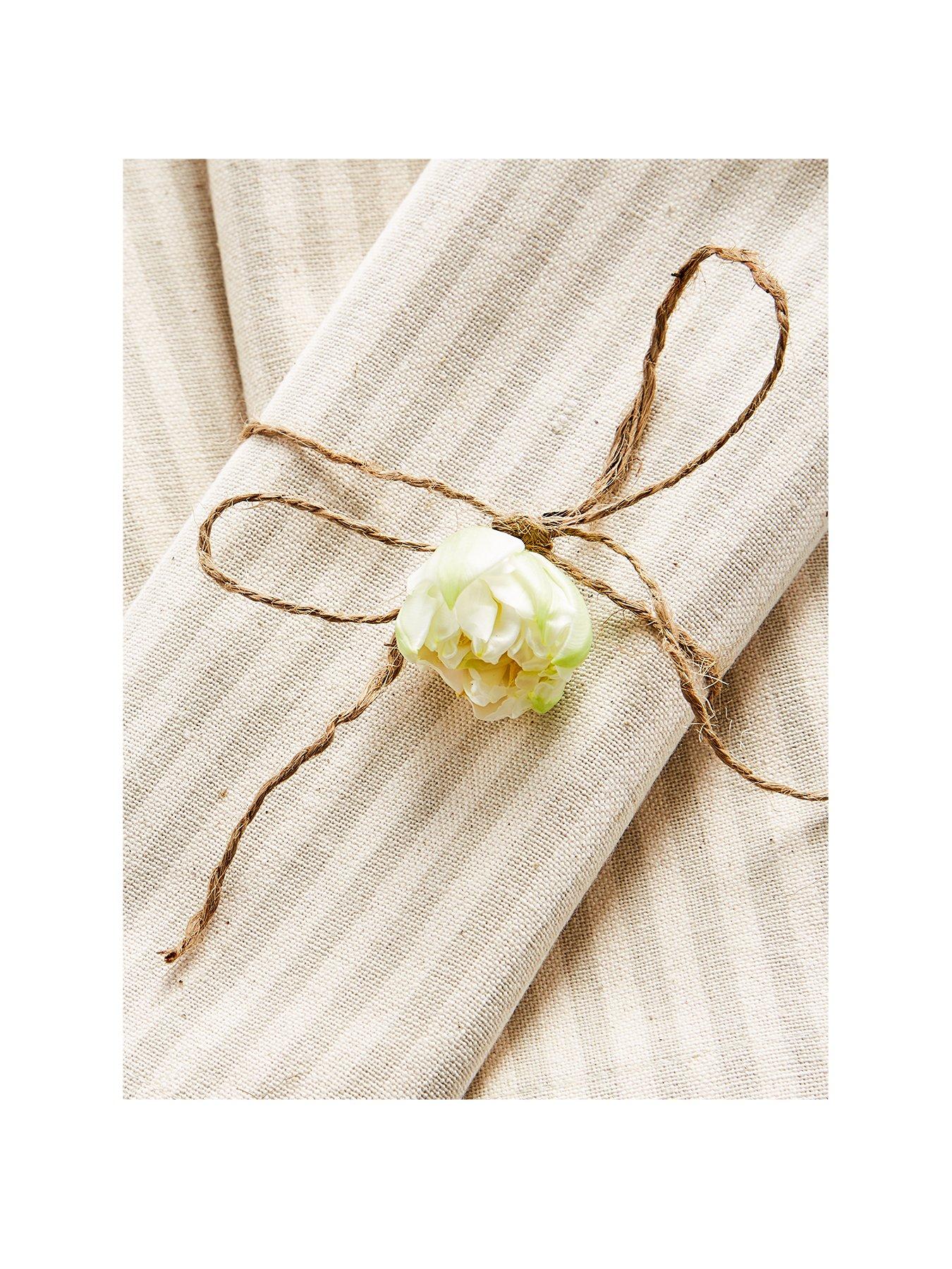Image 2 of 4 of Very Home Set of 4 Striped Cotton Napkins