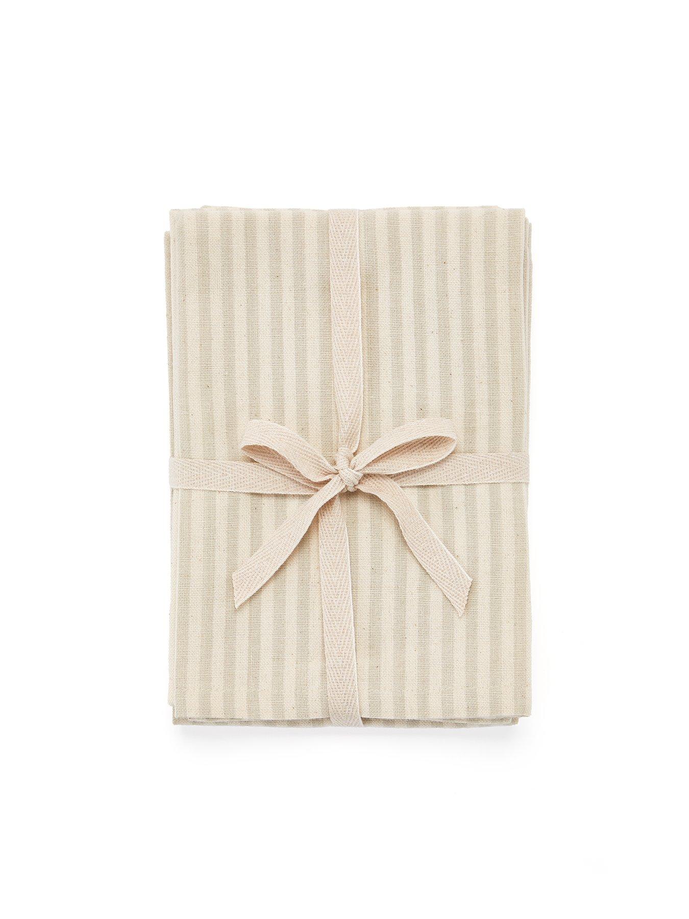 Image 3 of 4 of Very Home Set of 4 Striped Cotton Napkins