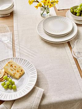 Product photograph of Very Home Stone Linen Table Runner from very.co.uk