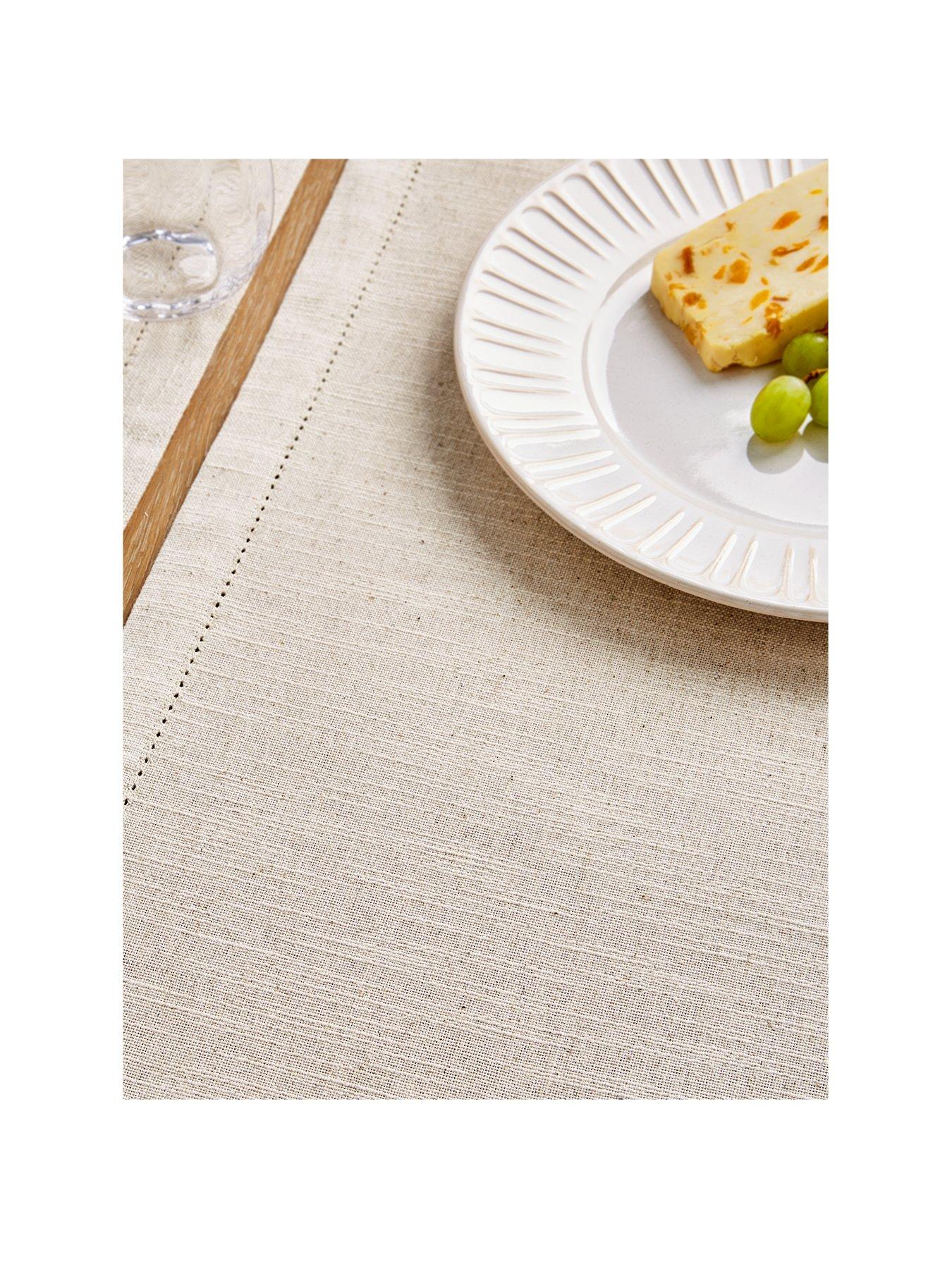Image 2 of 4 of Very Home Linen Table Runner in Stone