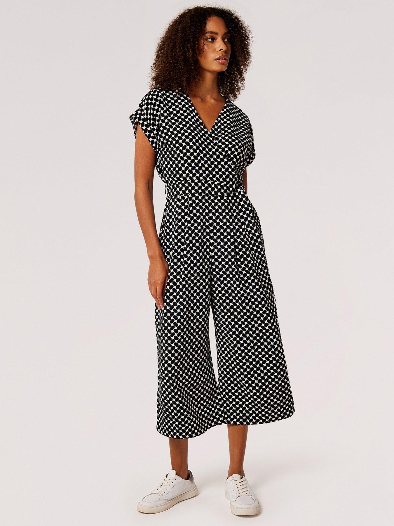 Apricot Egg Print Utility Culotte Jumpsuit | very.co.uk