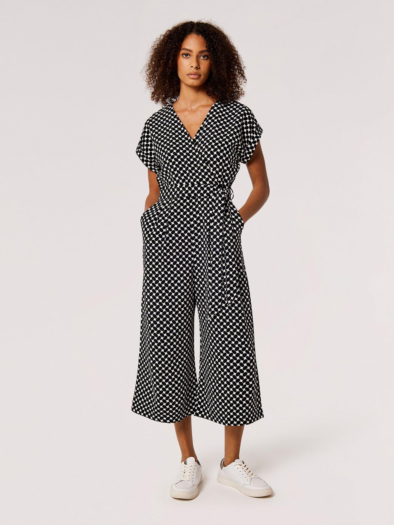 Egg Print Utility Culotte Jumpsuit