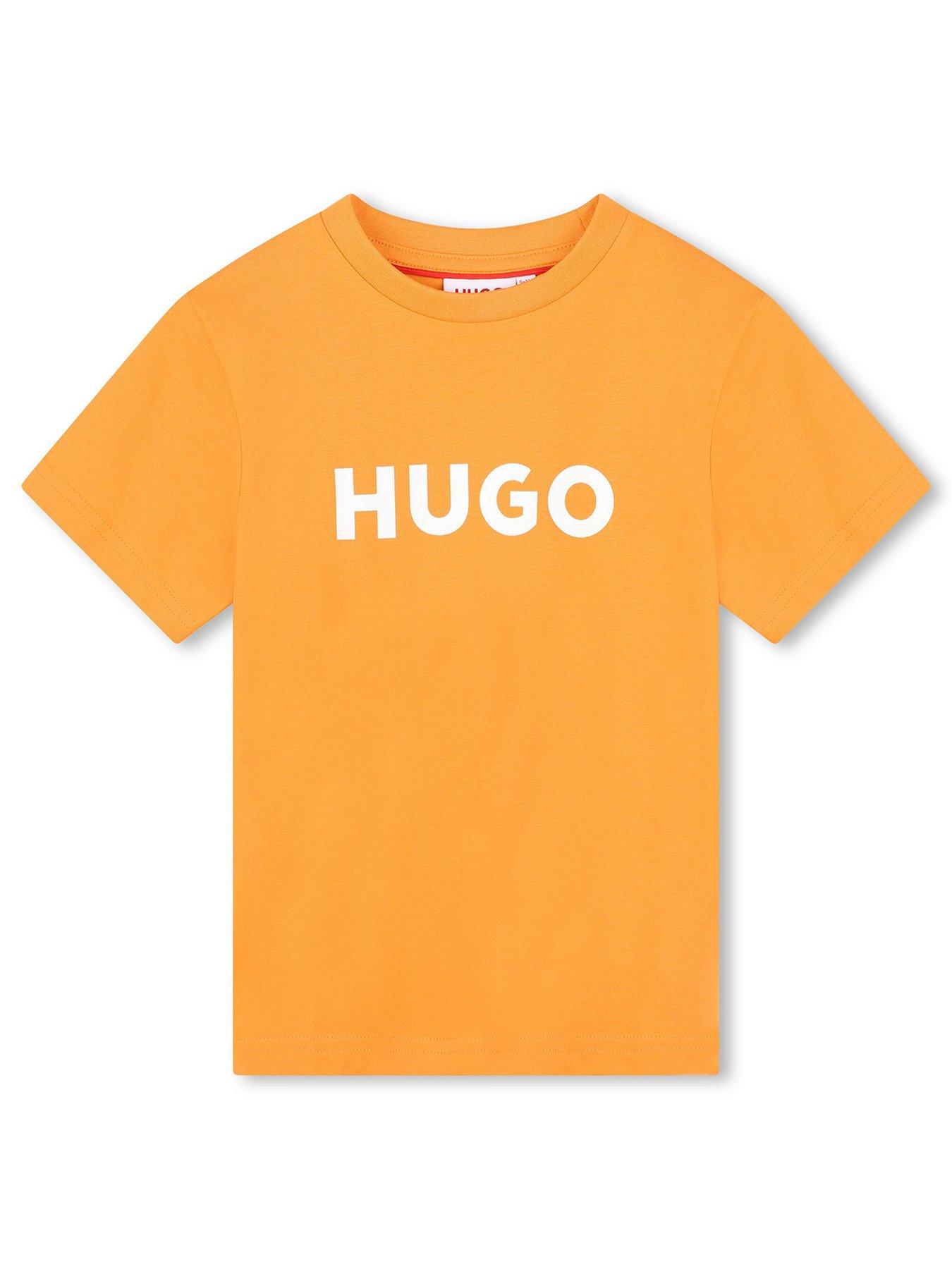 HUGO - Kids' stretch-jersey leggings with handwritten logos