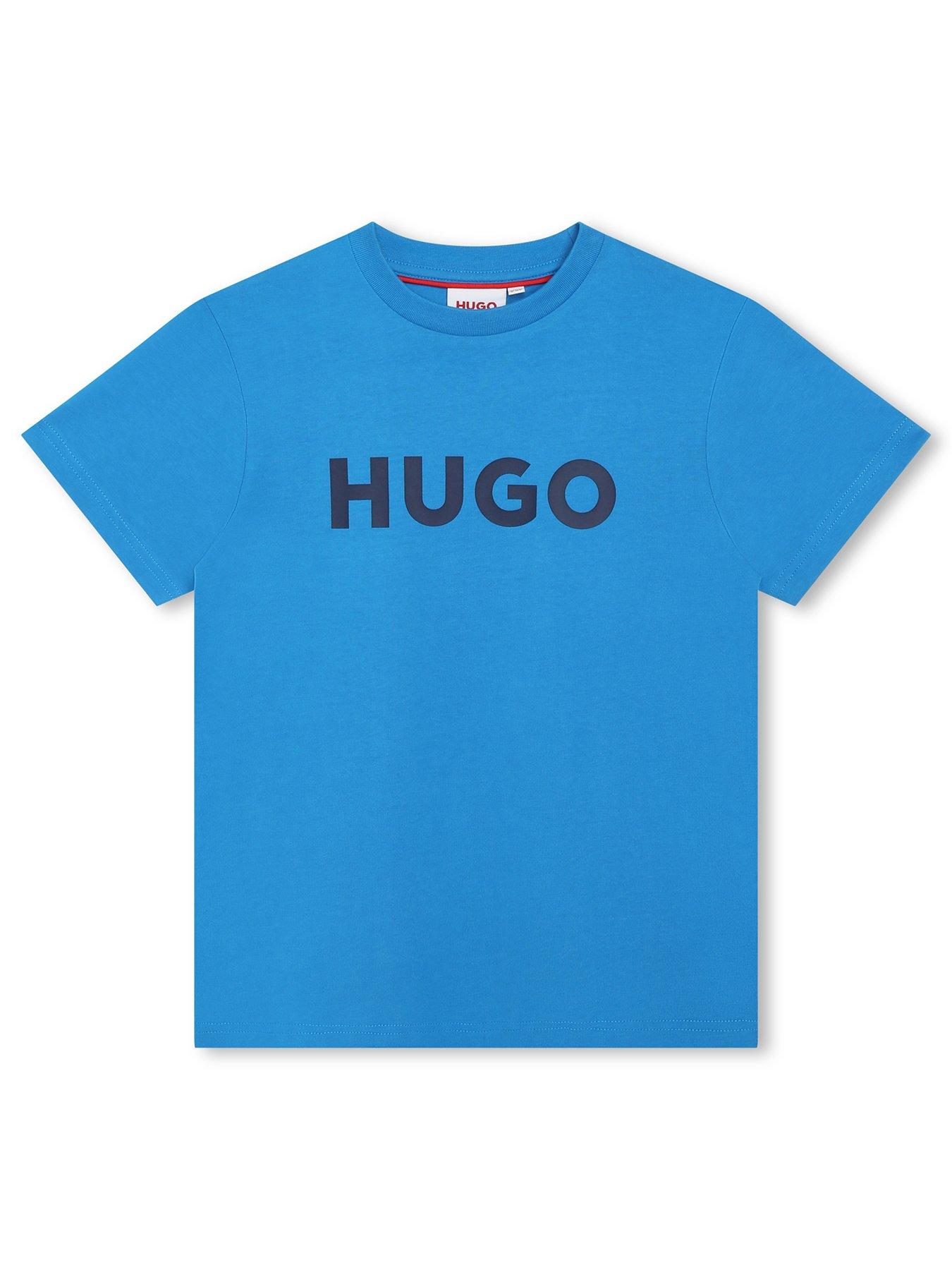 hugo-boys-logo-short-sleeve-t-shirt-electric-blue