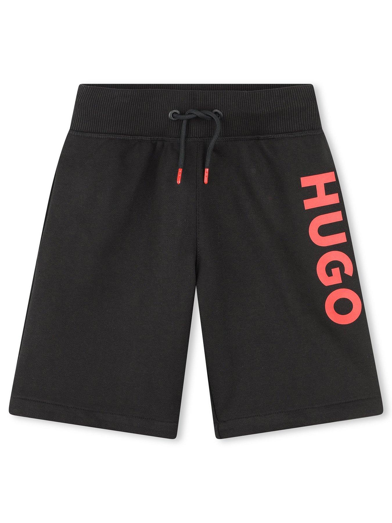 hugo-boys-logo-jog-shorts-black