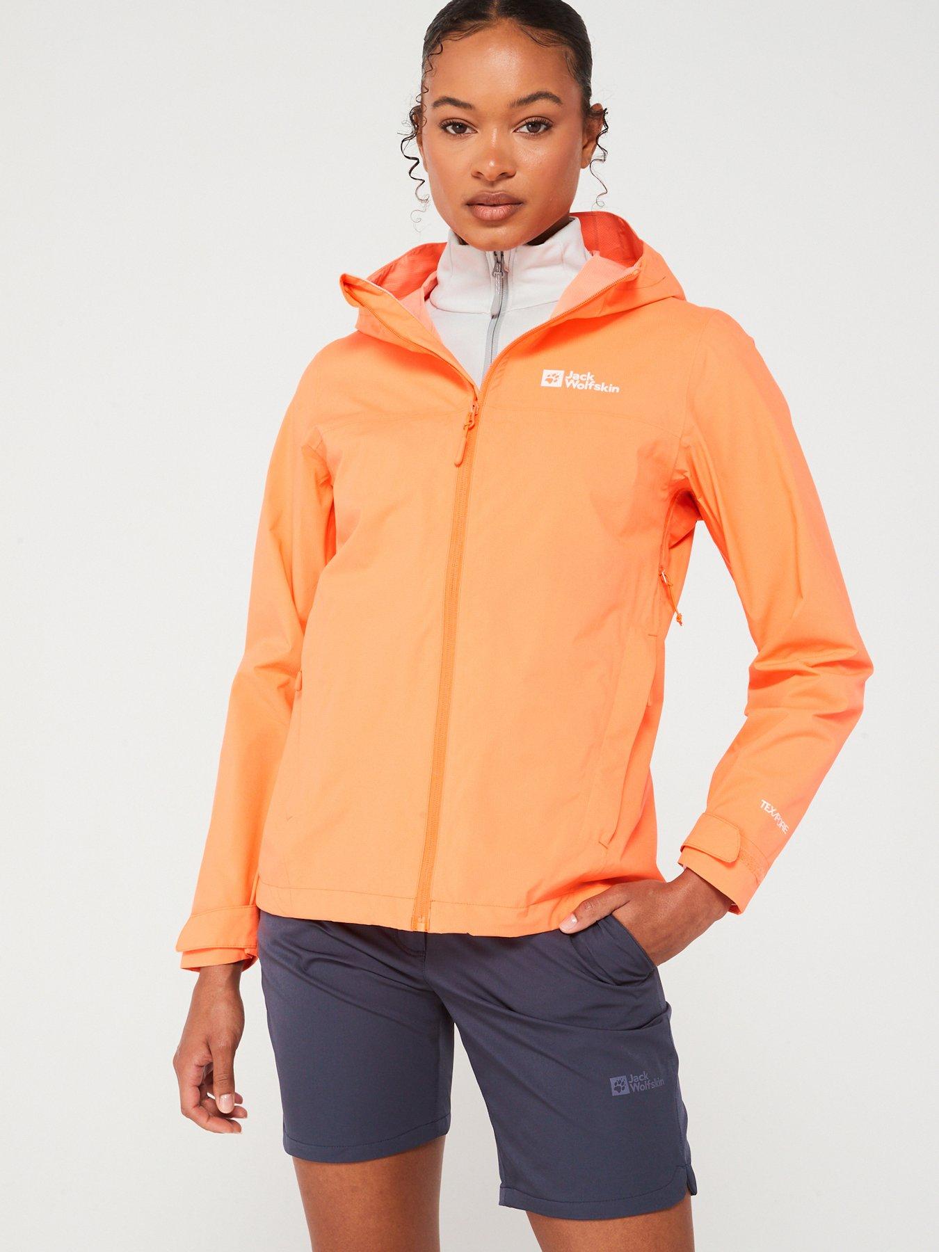 Jack Wolfskin Womens Elsberg 2.5l Waterproof Jacket Orange Very