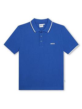 Boss Boys Short Sleeve Logo Polo - Electric Blue