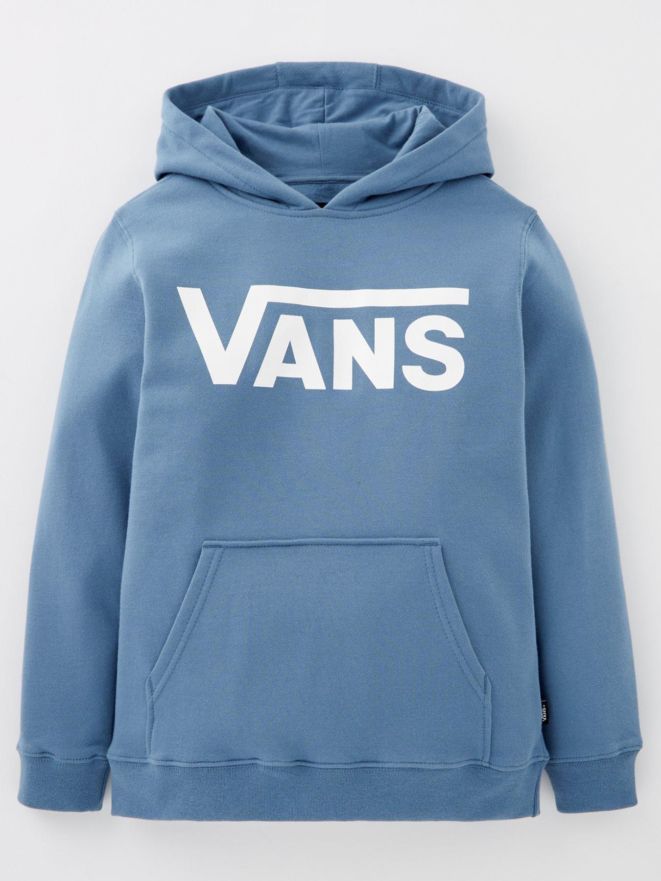 Vans Boys Classic Logo Overhead Hoodie Blue Very