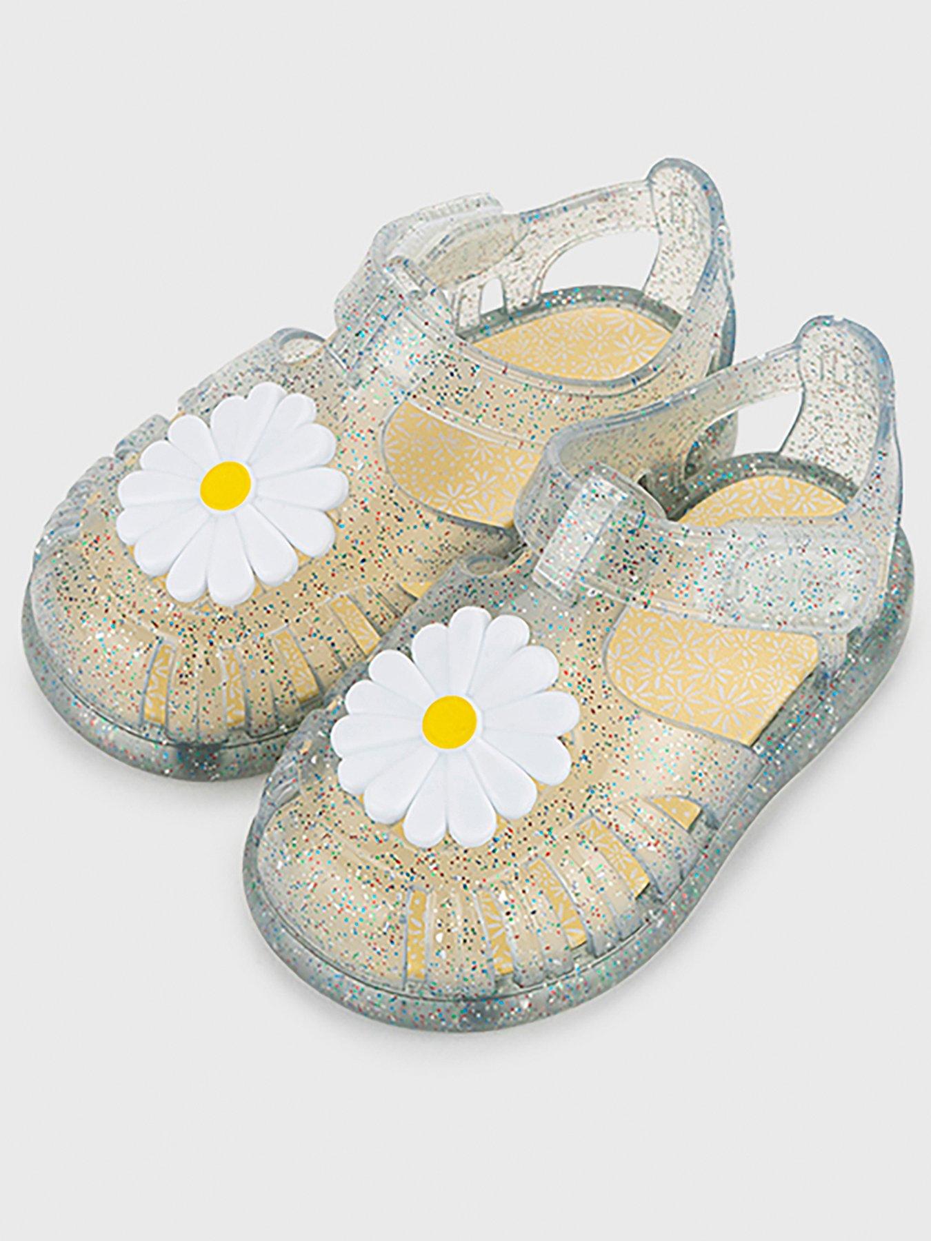 Igor Tobby Gloss Glitter Flower Jelly Sandal - White