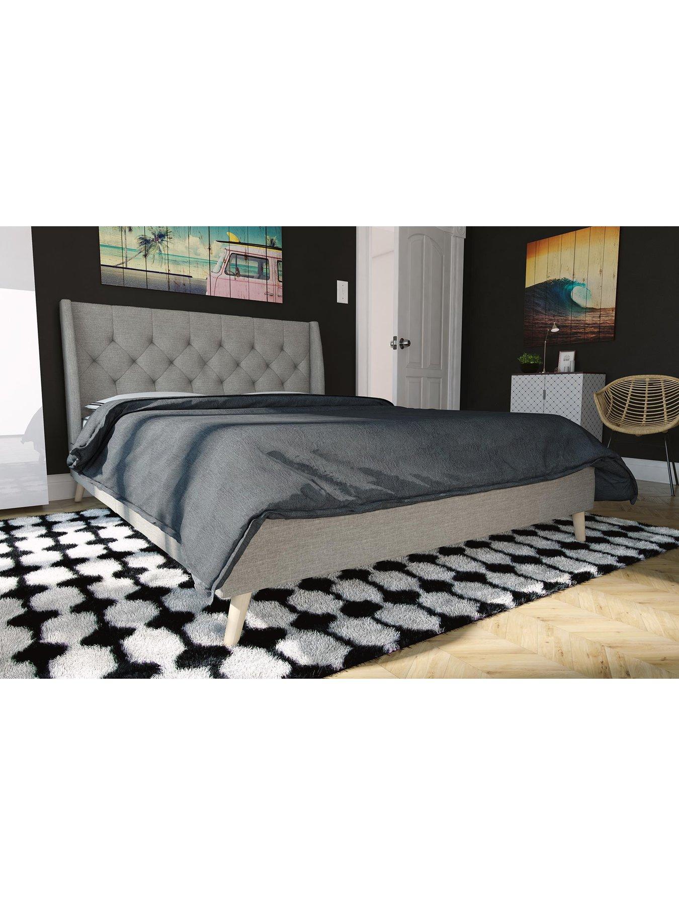undefined Elena Double Linen Bed