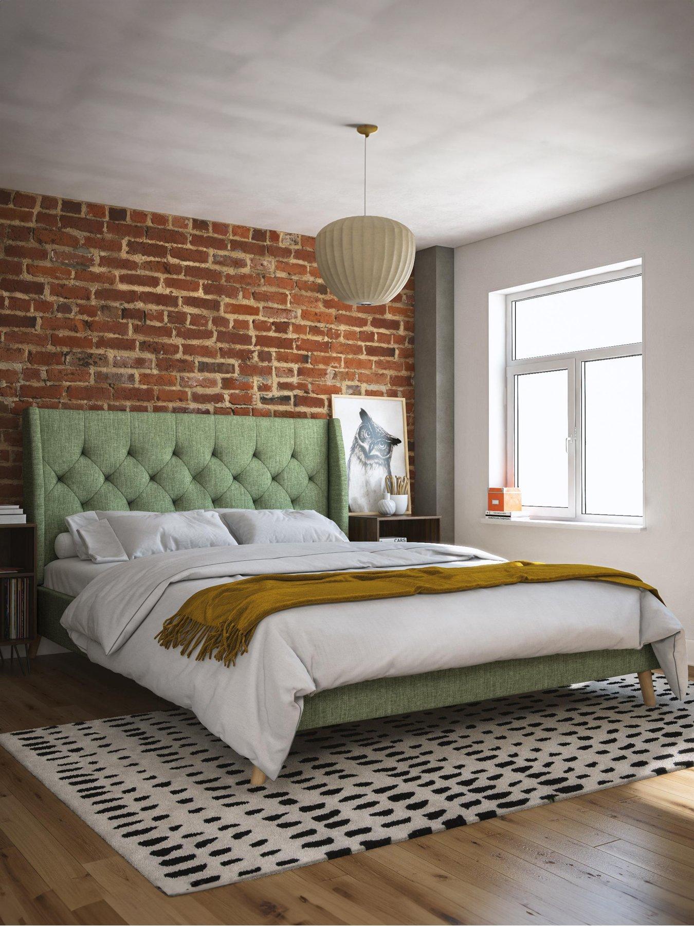 undefined Elena Double Linen Bed