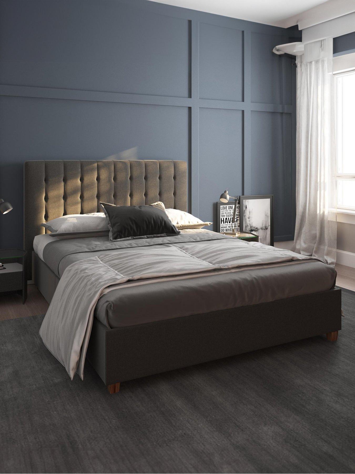 undefined Emily King Linen Upholstered Bed