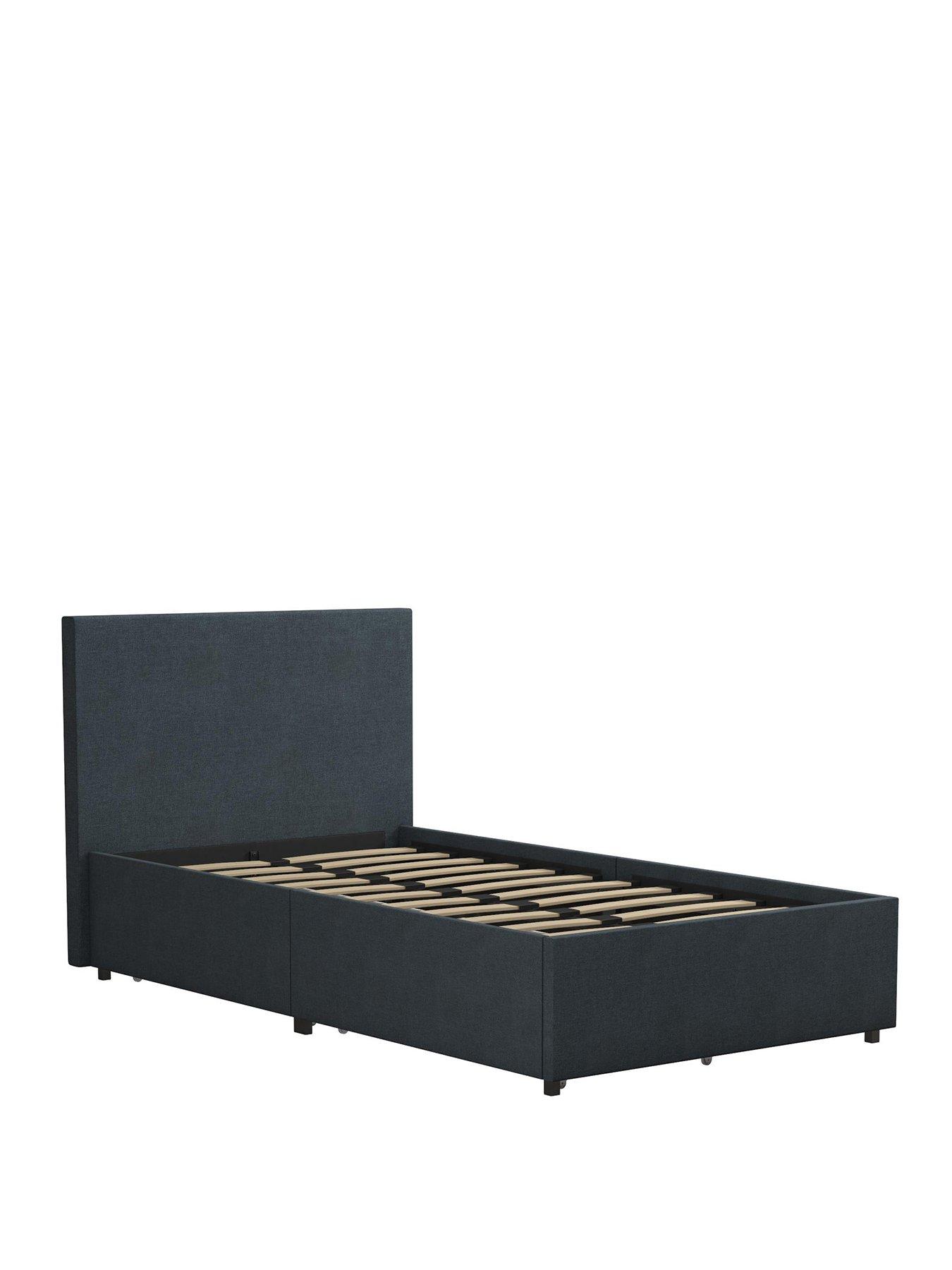 Novogratz kelly upholstered bed store with storage stores