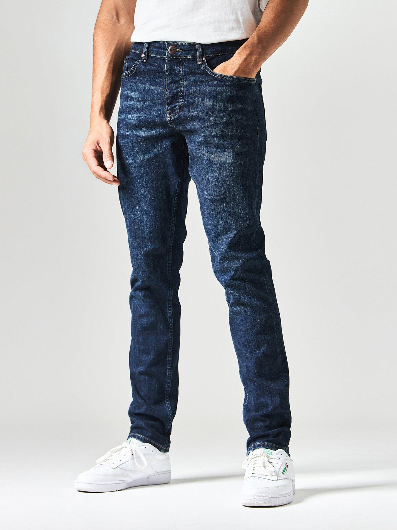 undefined Tapered Fit Jeans - Dark Blue