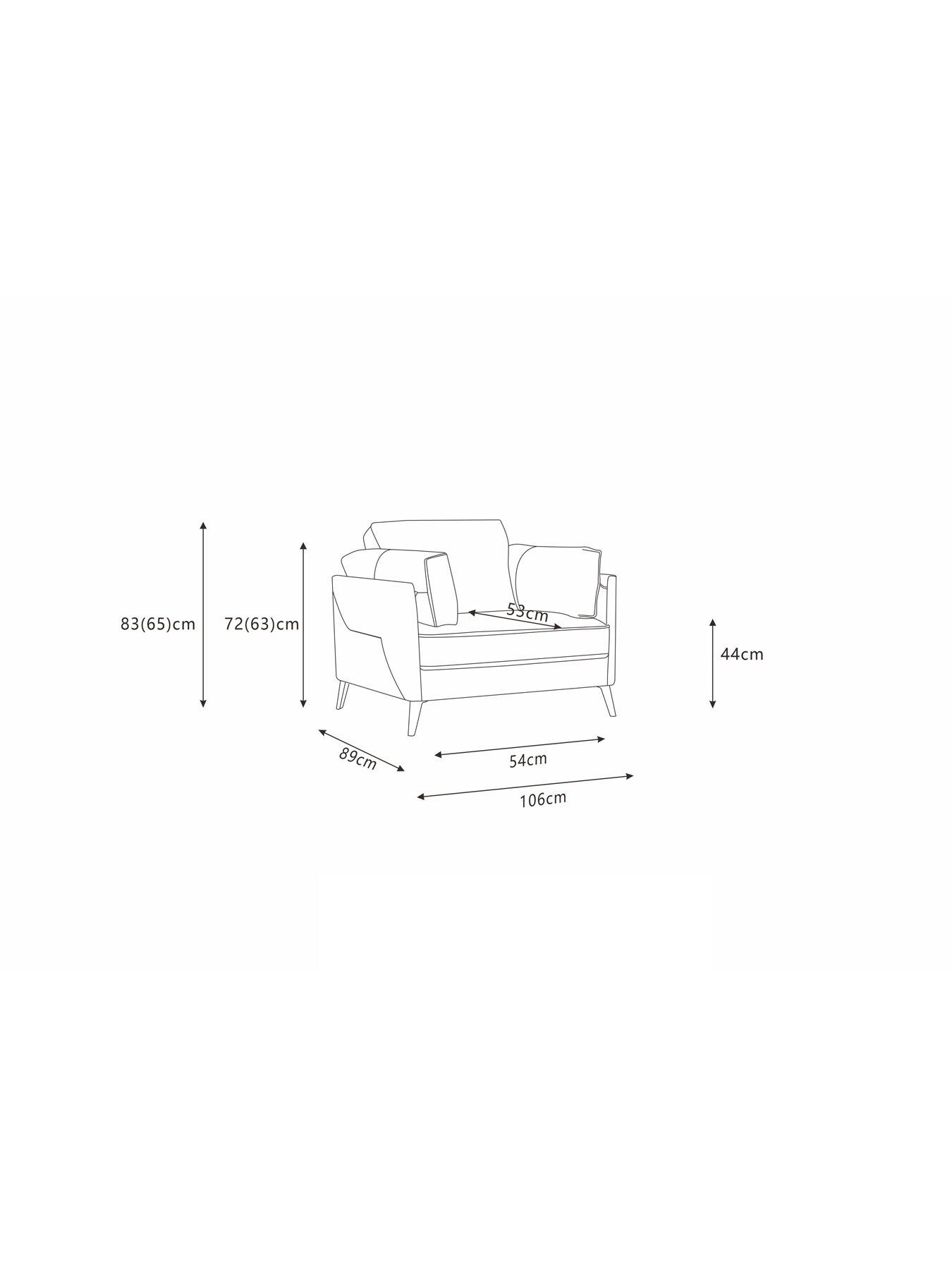 Image 6 of 6 of The Very Collection New Sasha Leather/Faux Leather&nbsp;Armchair - Tan - FSC&reg; Certified