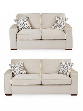 Product photograph of Very Home Elsa 3 Seater 2 Seater Fabric Sofas Buy And Save from very.co.uk