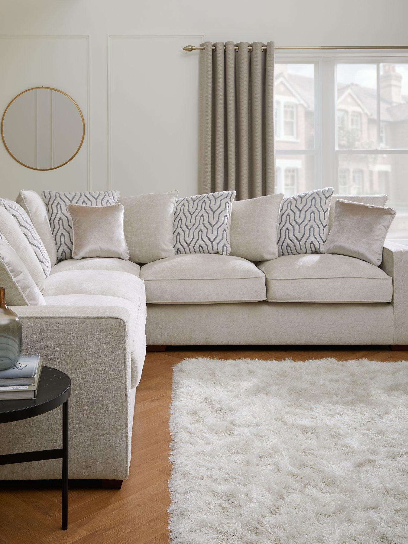 undefined Elsa Fabric Corner Scatter Back Group Sofa