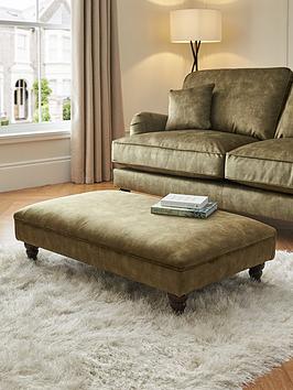 Product photograph of Very Home Hariott Fabric Footstool from very.co.uk