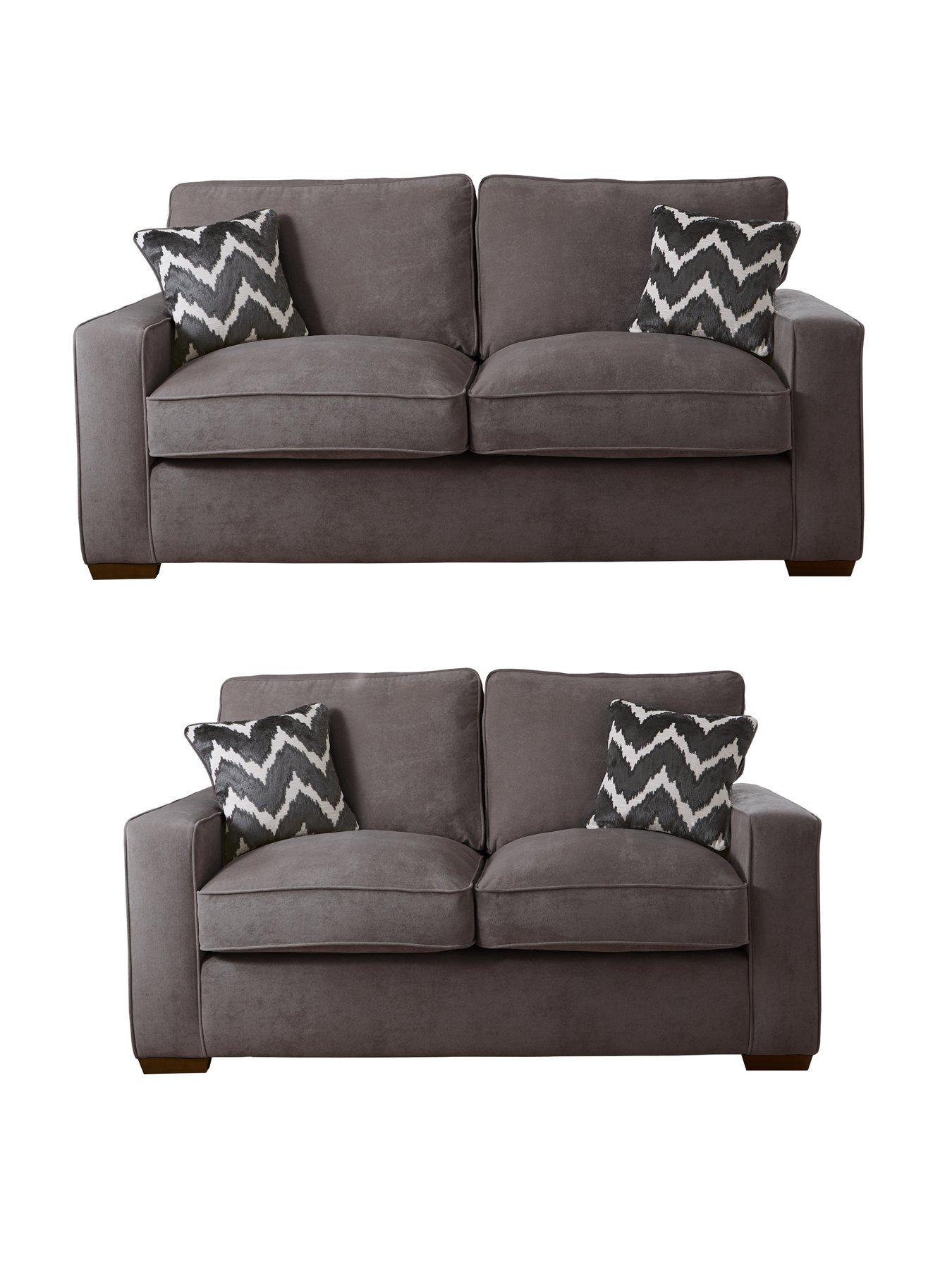 Very Home Jenna 3 Seater + 2 Seater Fabric sofas (Buy  &  SAVE!) - Made to Order in the UK