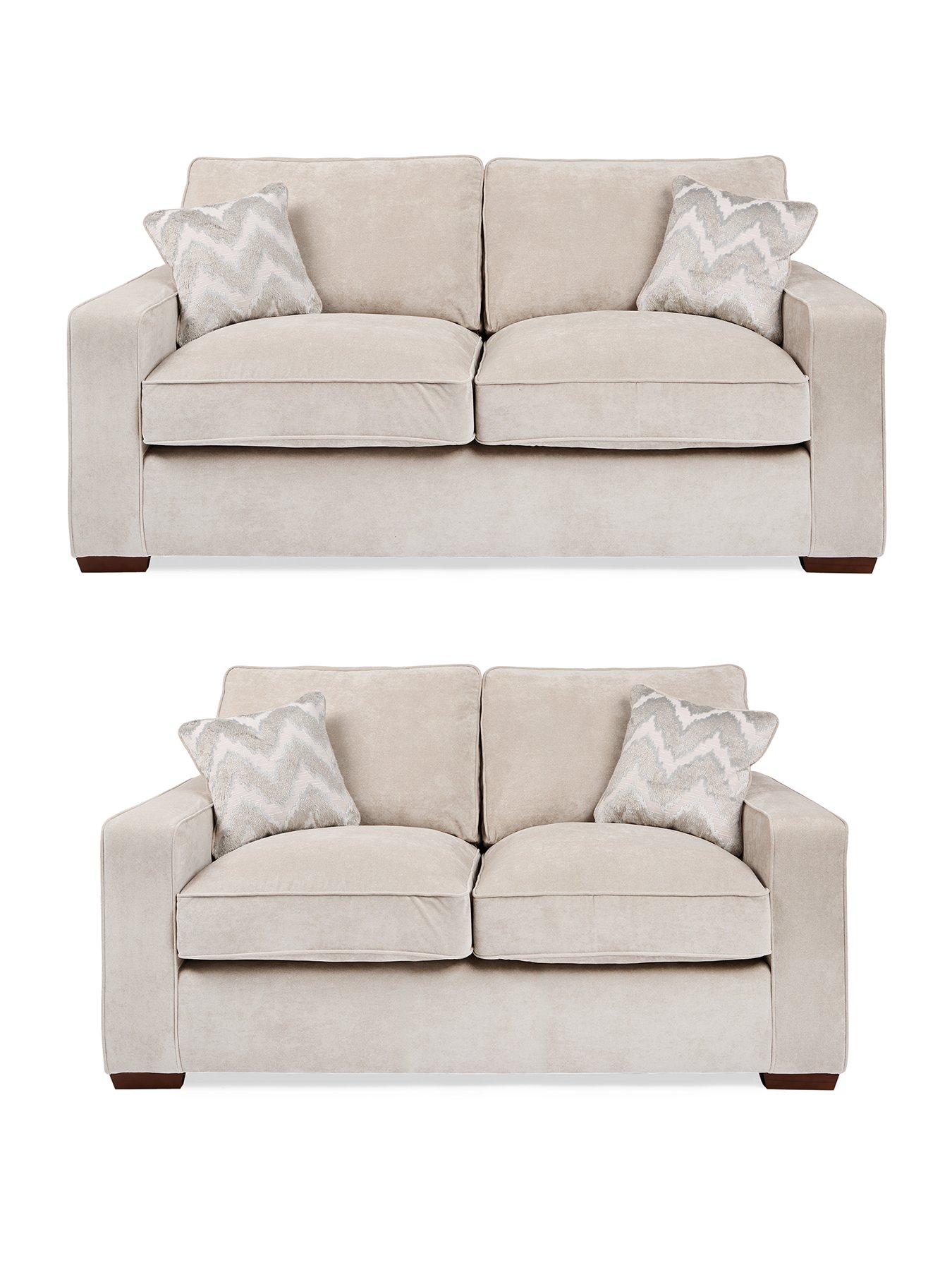 Product photograph of Very Home Jenna 3 Seater 2 Seater Fabric Sofas Buy Amp Save from very.co.uk