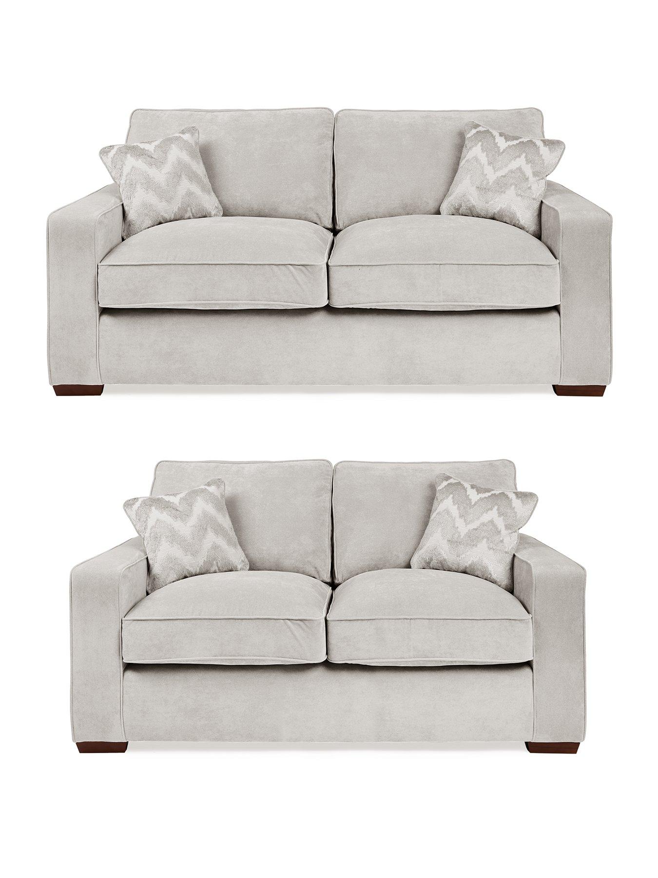 The Very Collection Jenna 3 Seater + 2 Seater Fabric sofas (Buy  &  SAVE!) - Made to Order in the UK - FSC® Certified