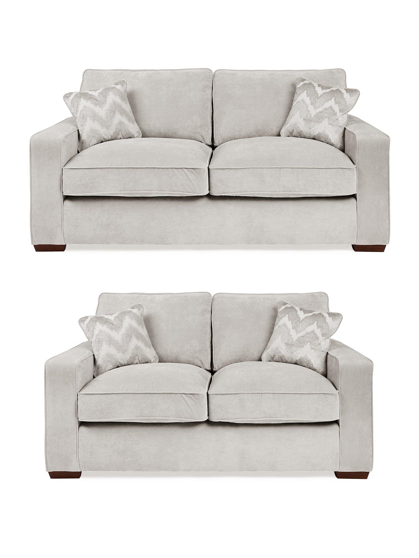 The Very Collection Jenna 3 Seater + 2 Seater Fabric sofas (Buy  &  SAVE!) - Made to Order in the UK - FSC® Certified