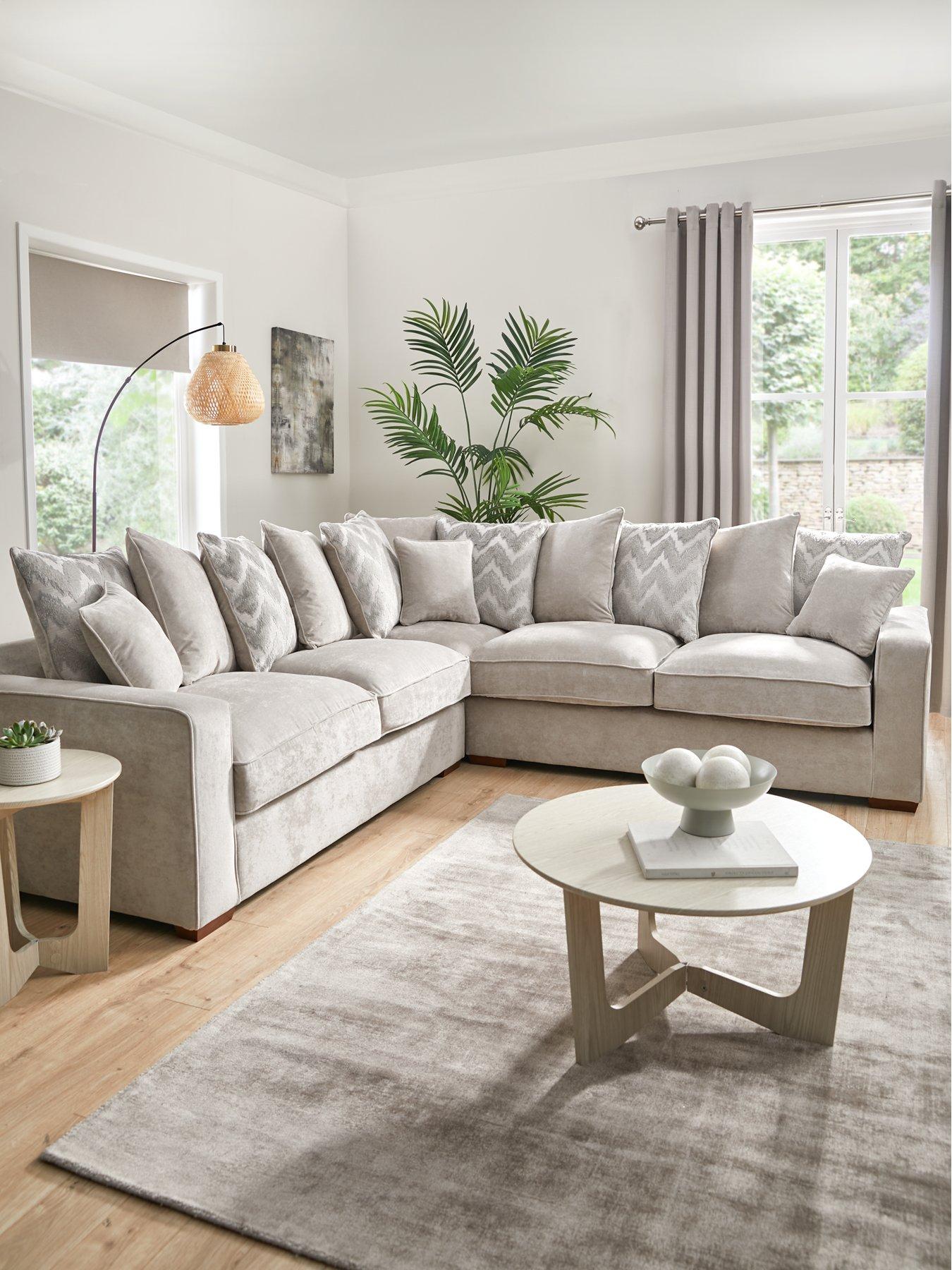 Product photograph of Very Home Jenna Fabric Corner Scatter Group Sofa from very.co.uk