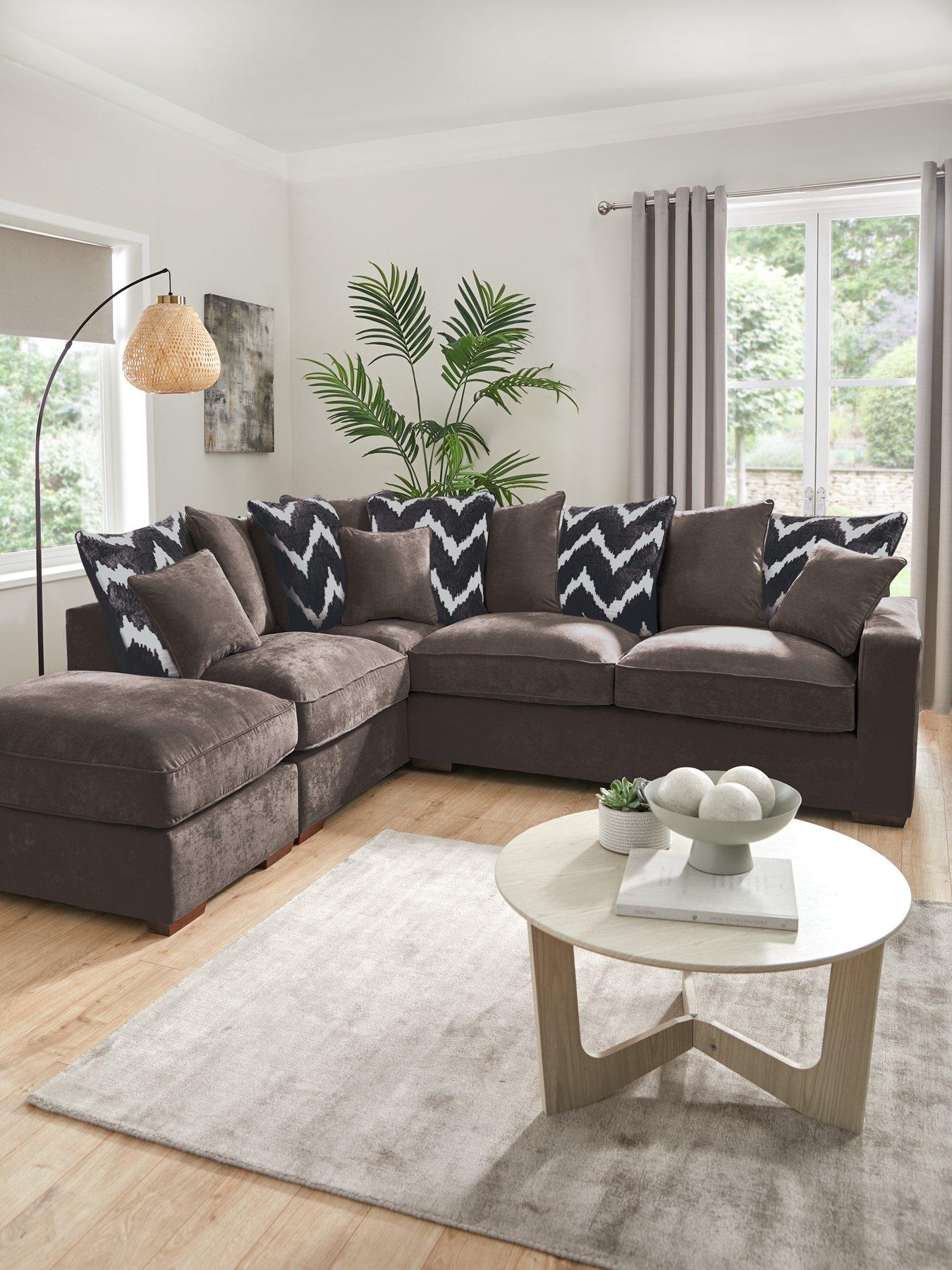 The Very Collection: Jenna Left Hand Scatter Corner Chaise Sofa - Made to Order in the UK - FSC&reg; Certified