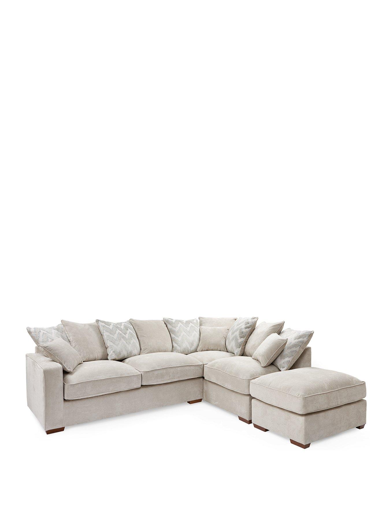 Image 2 of 6 of Very Home Jenna Right Hand Scatter Corner Chaise with Footstool