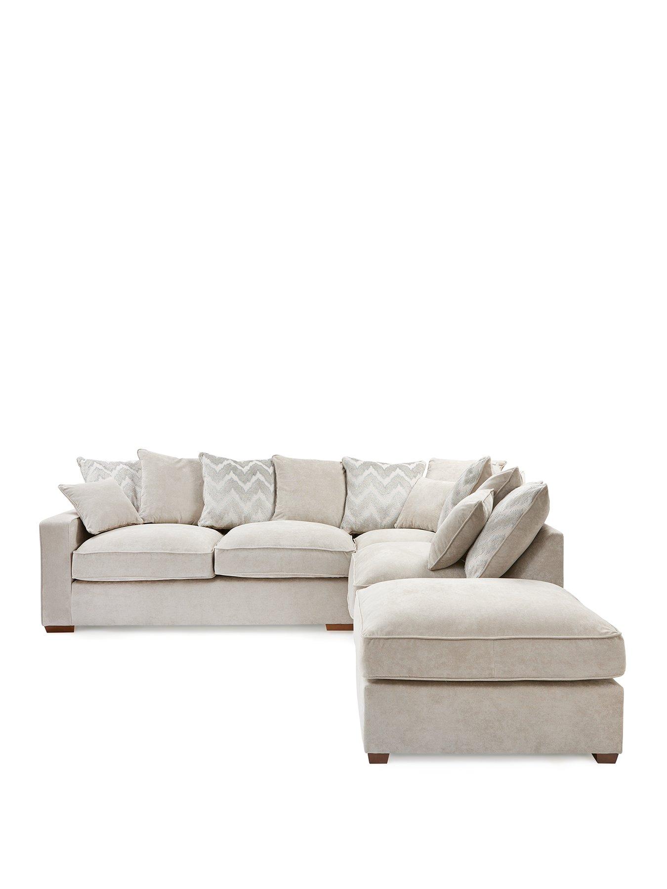 Image 3 of 6 of Very Home Jenna Right Hand Scatter Corner Chaise with Footstool