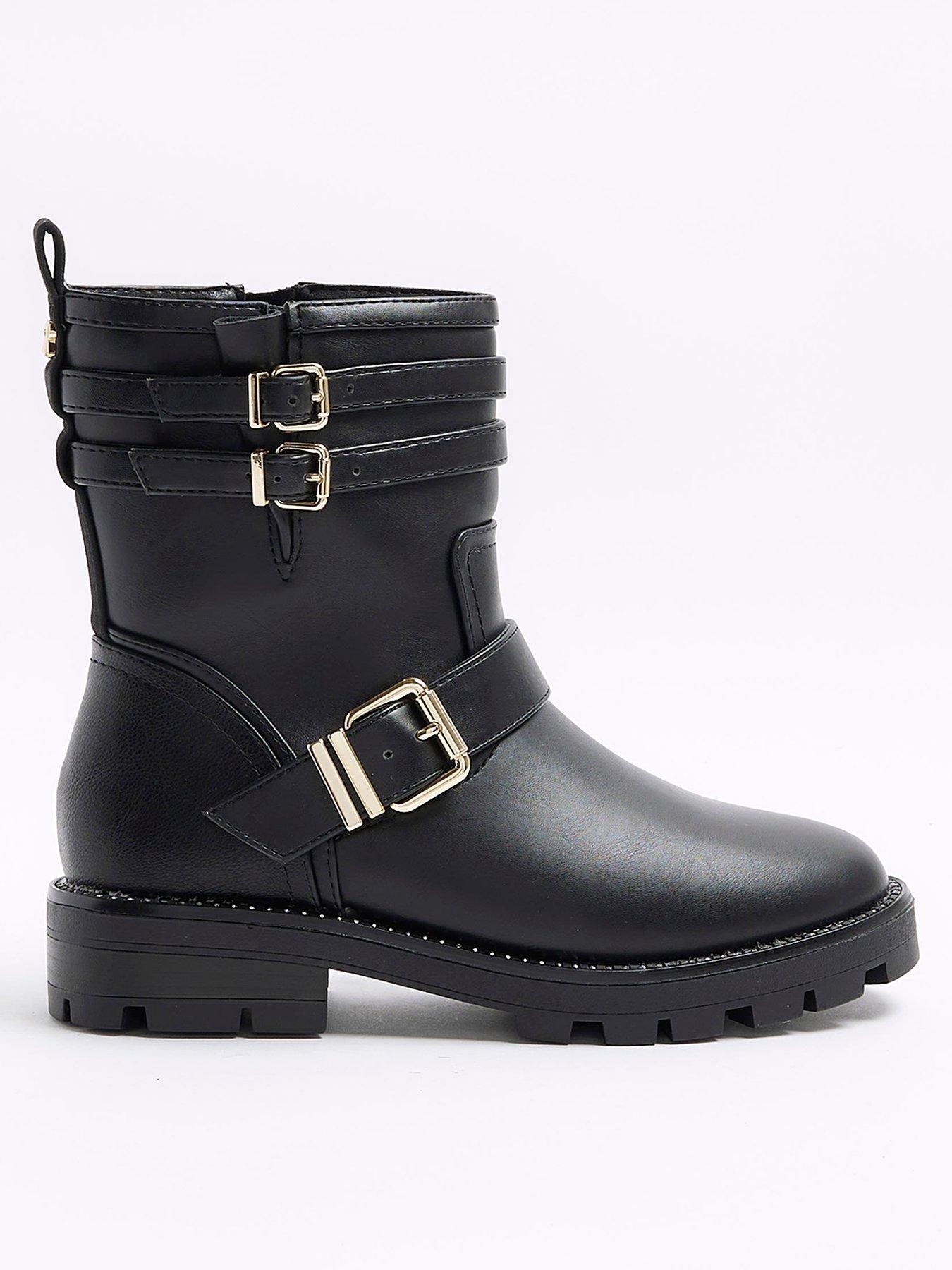 Wide fit biker boots sales uk