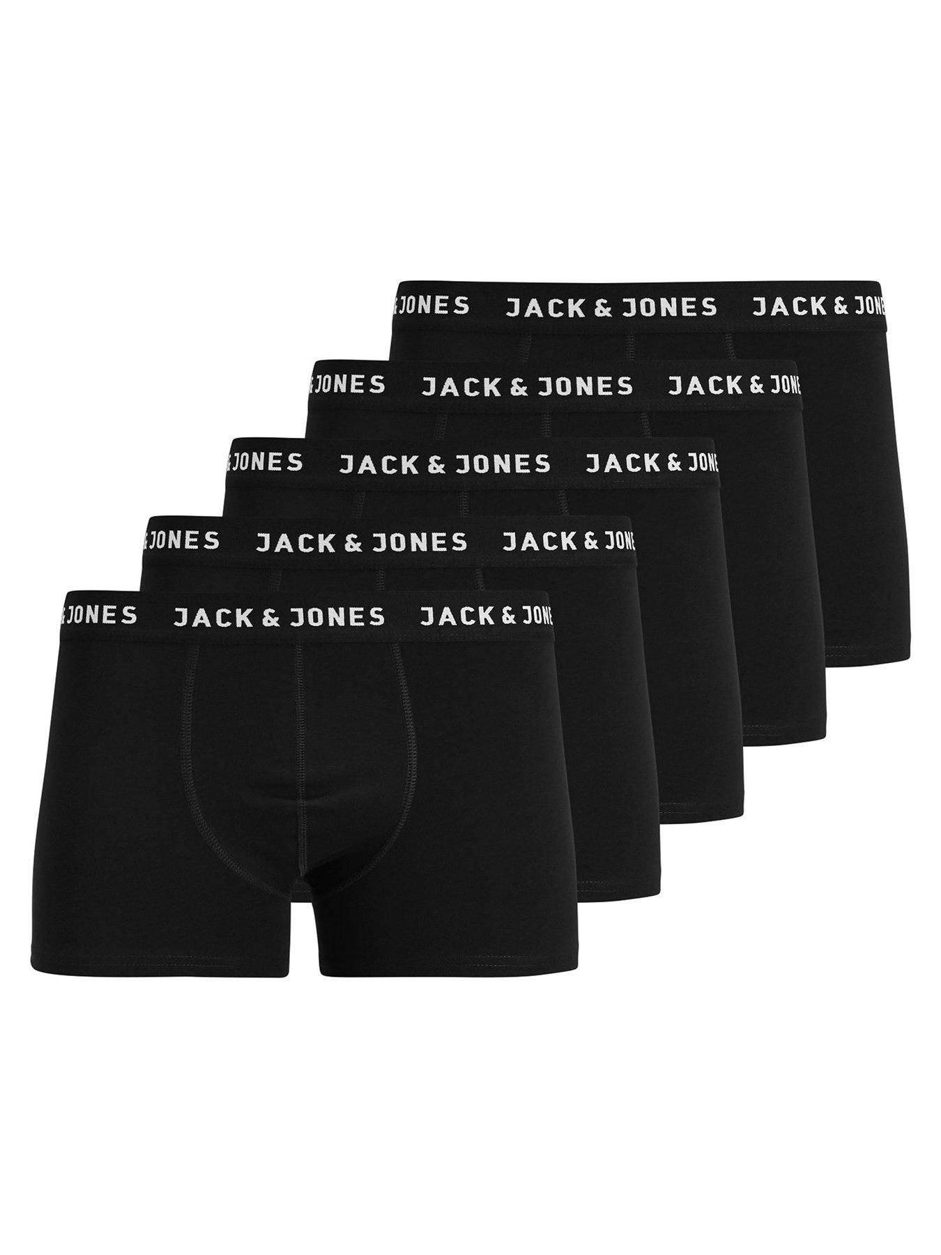 Jack & Jones Jack & Jones 5-Pack Logo Waistband Trunks - Black