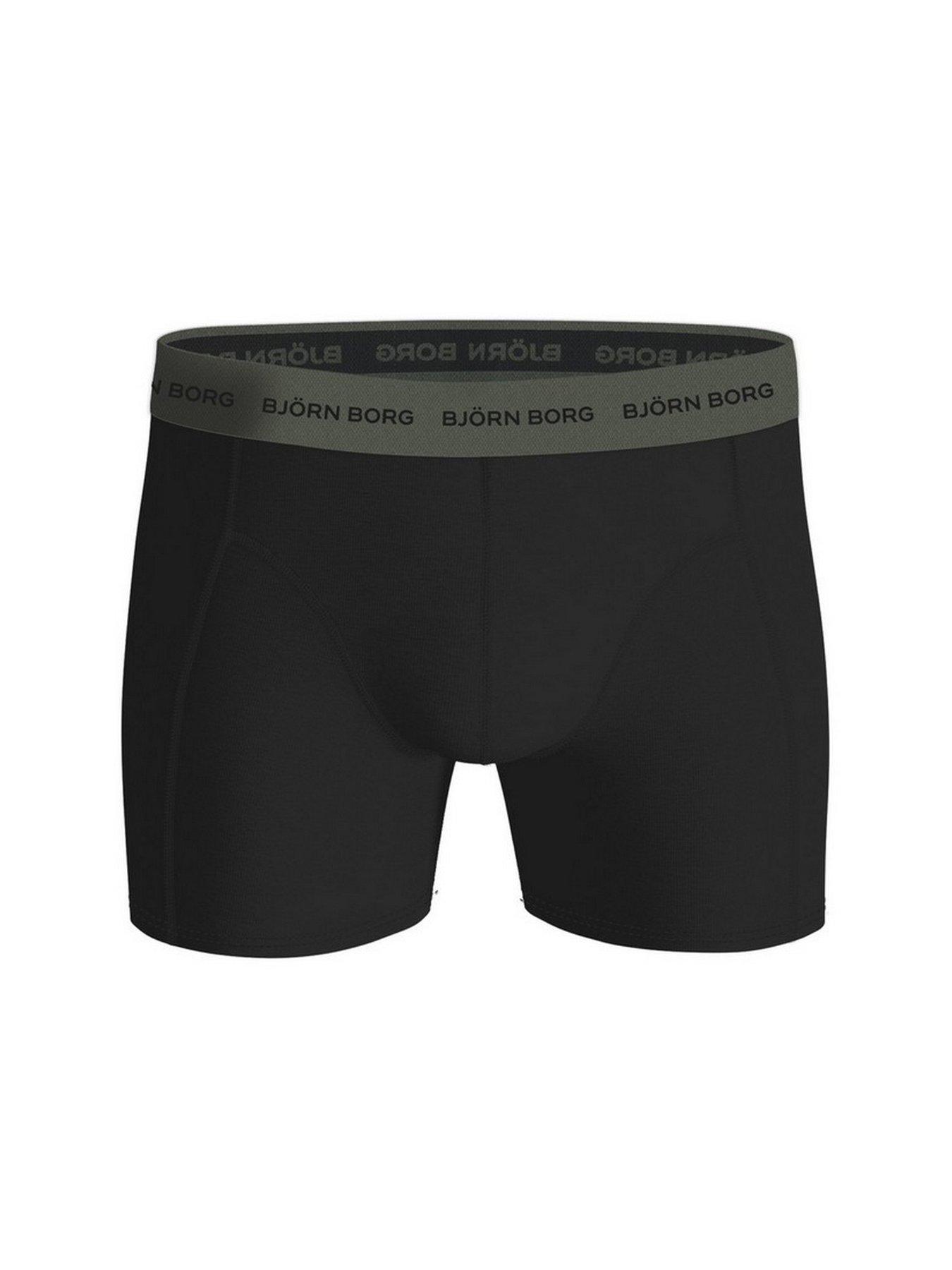 Bjorn Borg Mens Cotton Stretch Boxer 3 Pack - Black | Very.co.uk