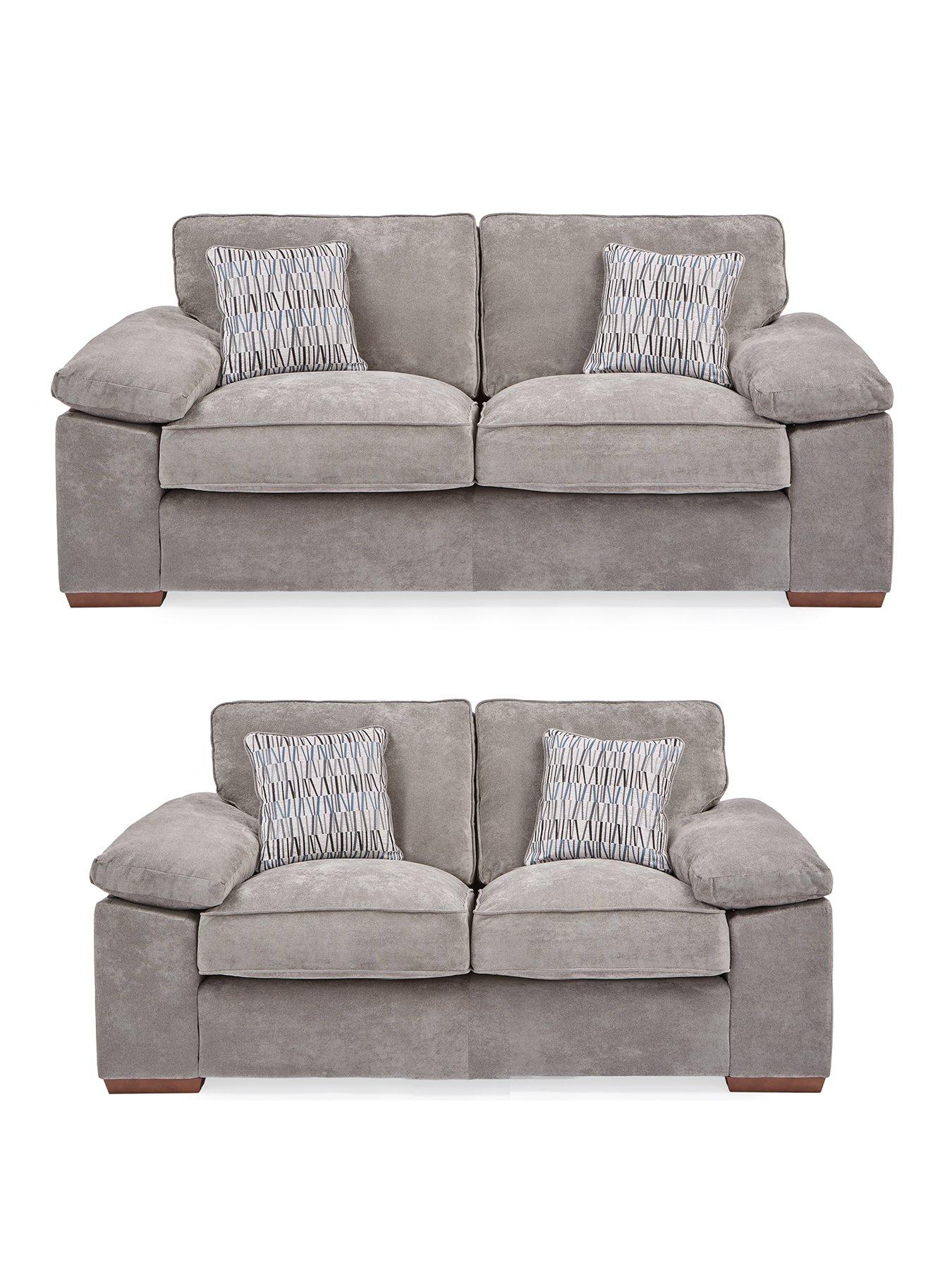 Product photograph of Very Home Bonita 3 Seater 2 Seater Fabric Sofas Buy Amp Save from very.co.uk