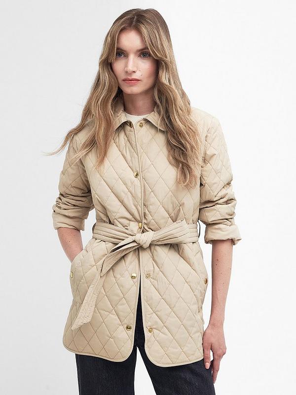 Barbour Rei Quilted Jacket- Beige | Very.co.uk