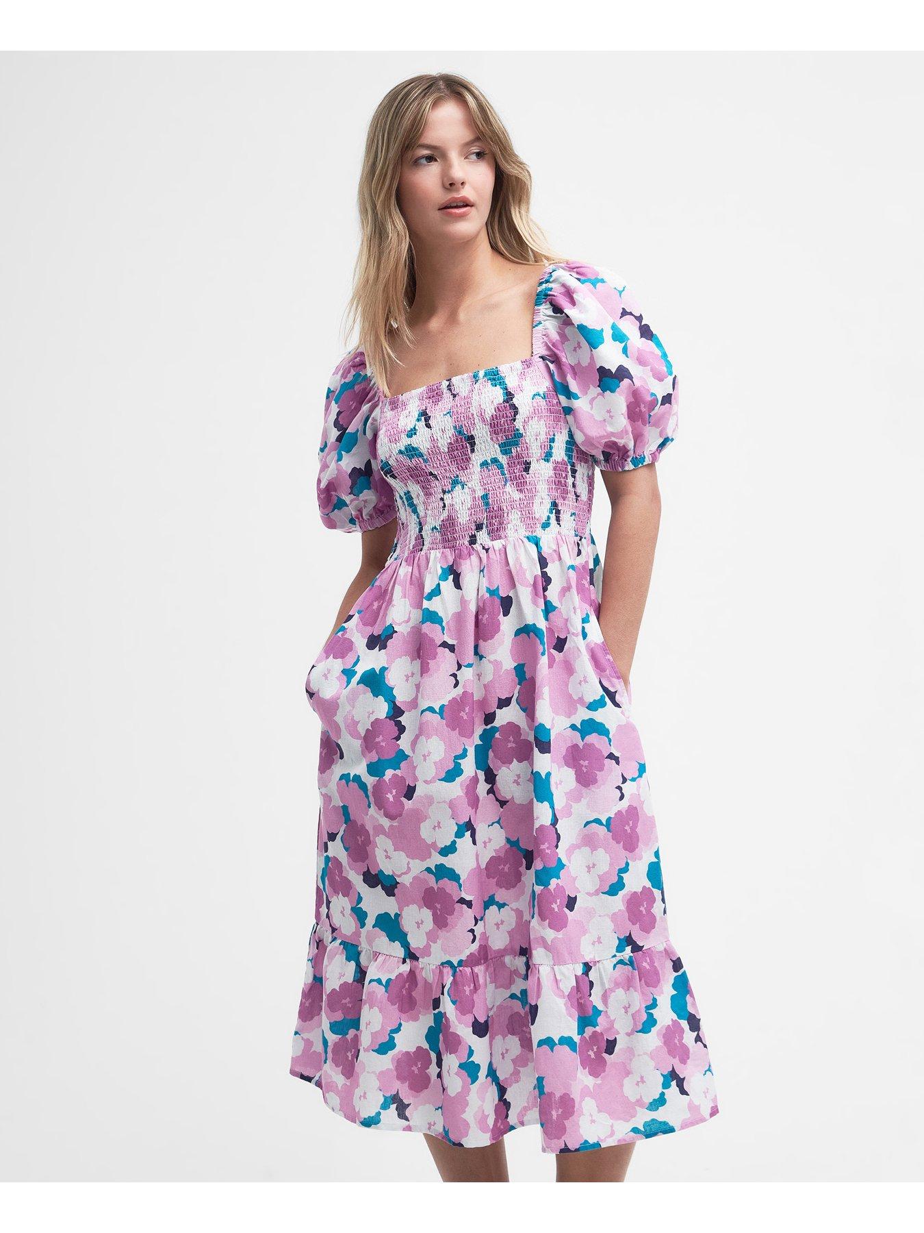 Barbour Ashfield Floral Print Dress - Multi | Very.co.uk