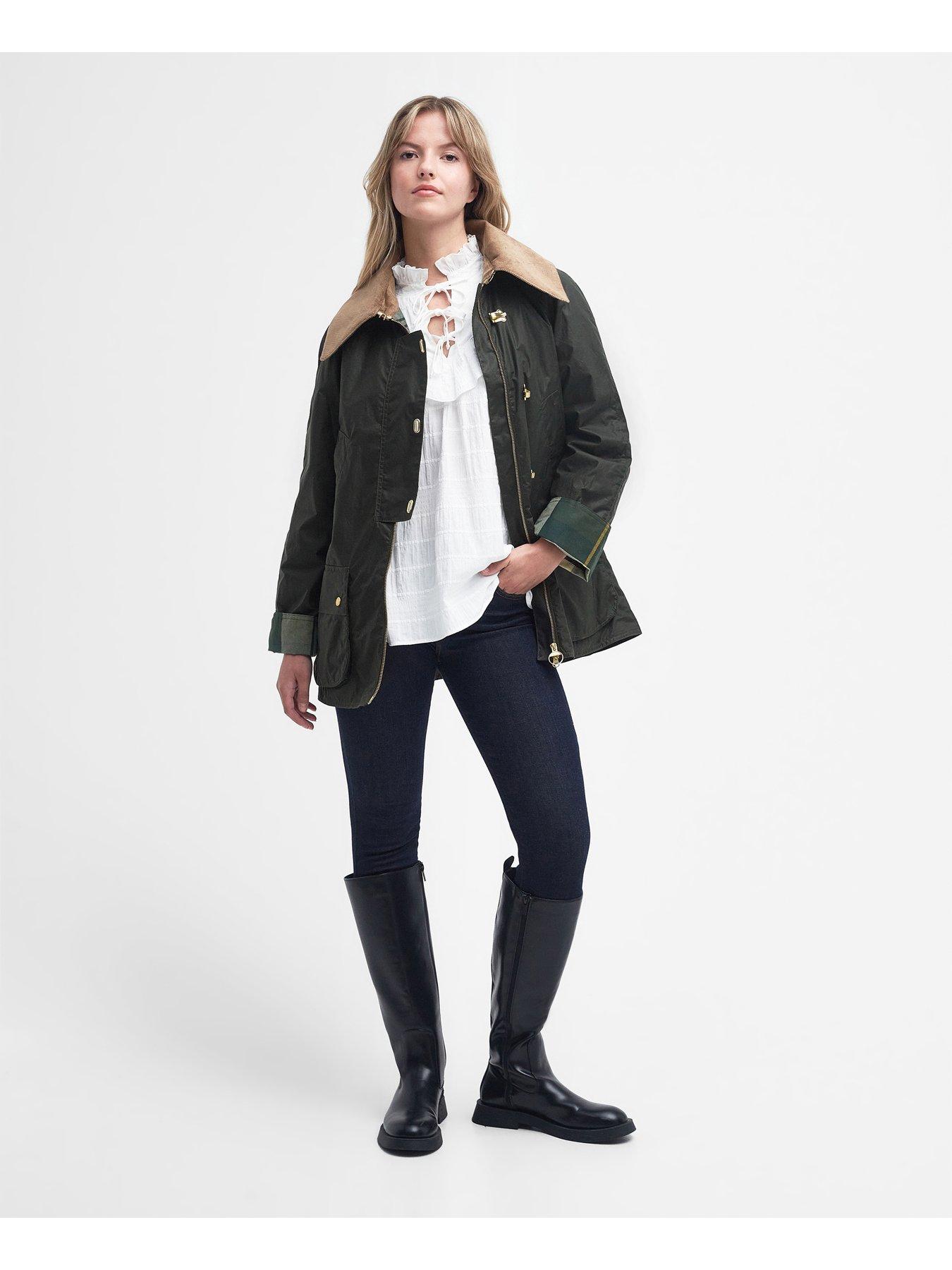 Green wax jacket outlet womens