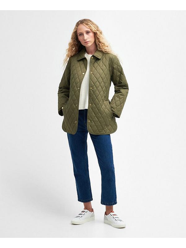 Barbour Rei Quilted Jacket - Khaki | Very.co.uk