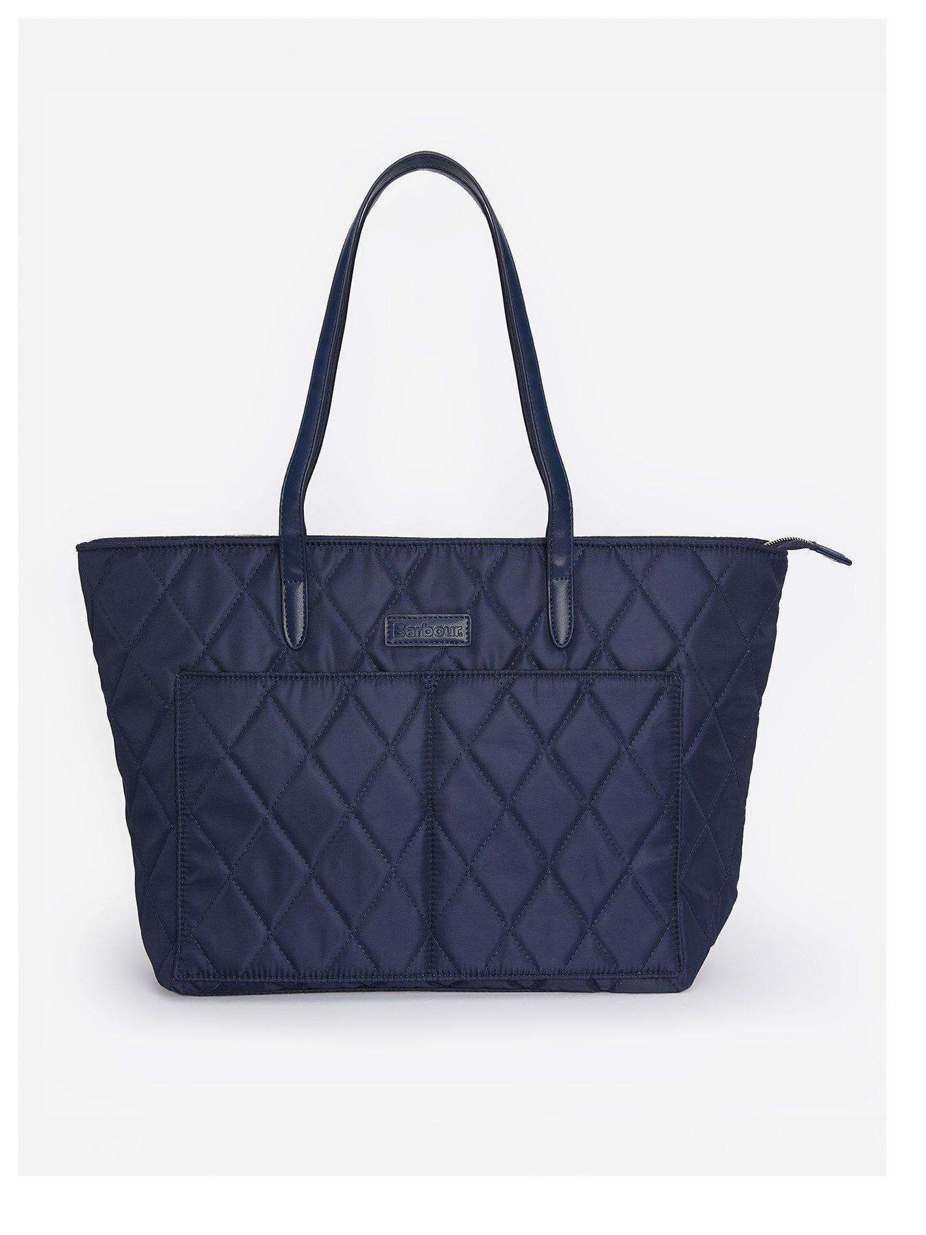 Barbour Quilted Tote Bag - Navy | very.co.uk