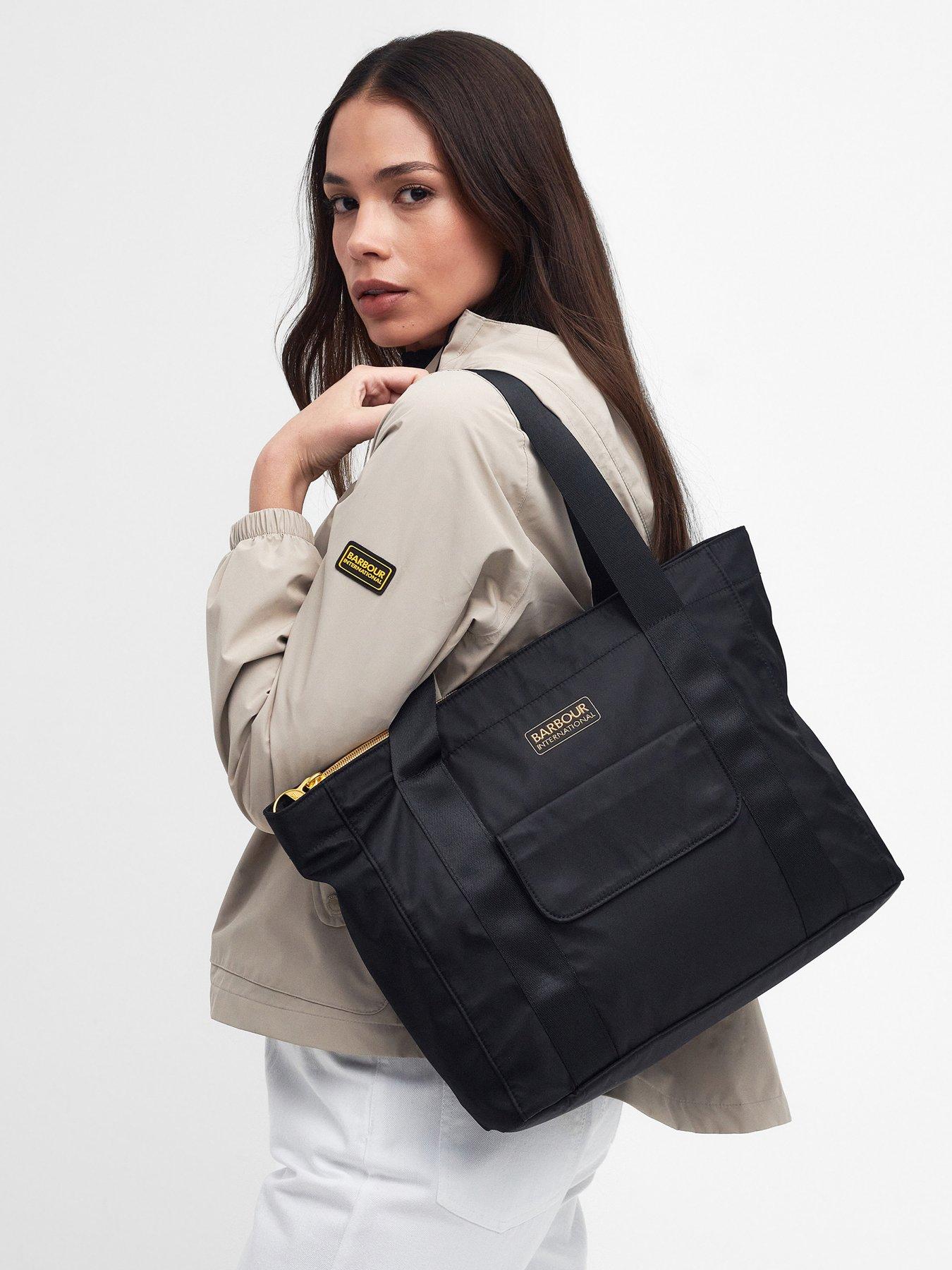 Barbour leather tote sales bag