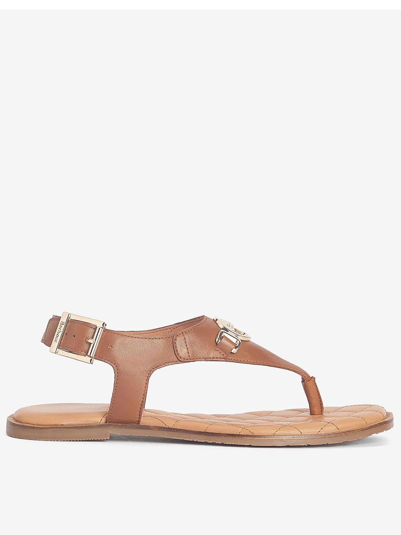 Barbour Vivienne Thong Sandal - Brown | Very.co.uk