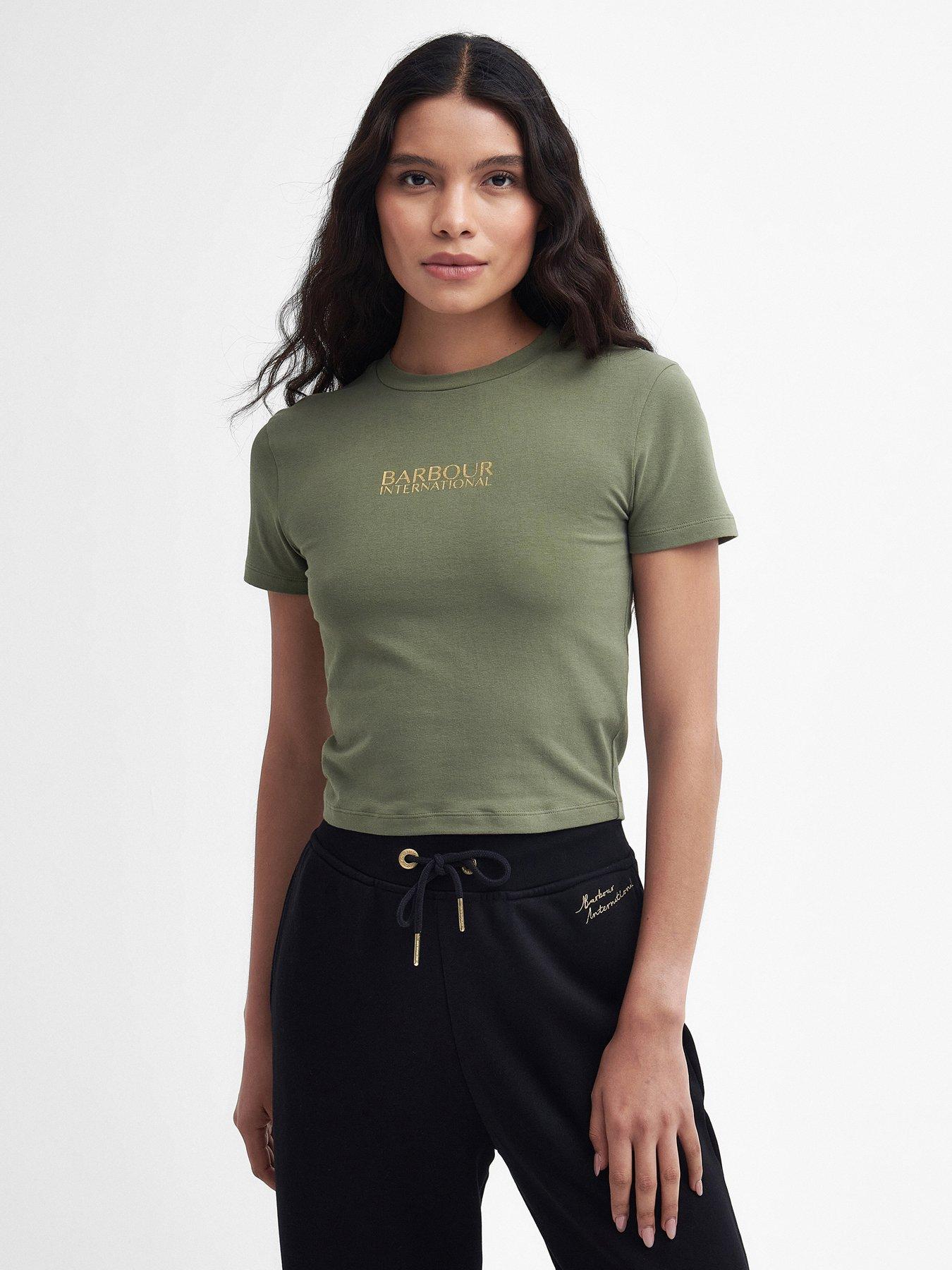 Barbour t shirt store womens Green