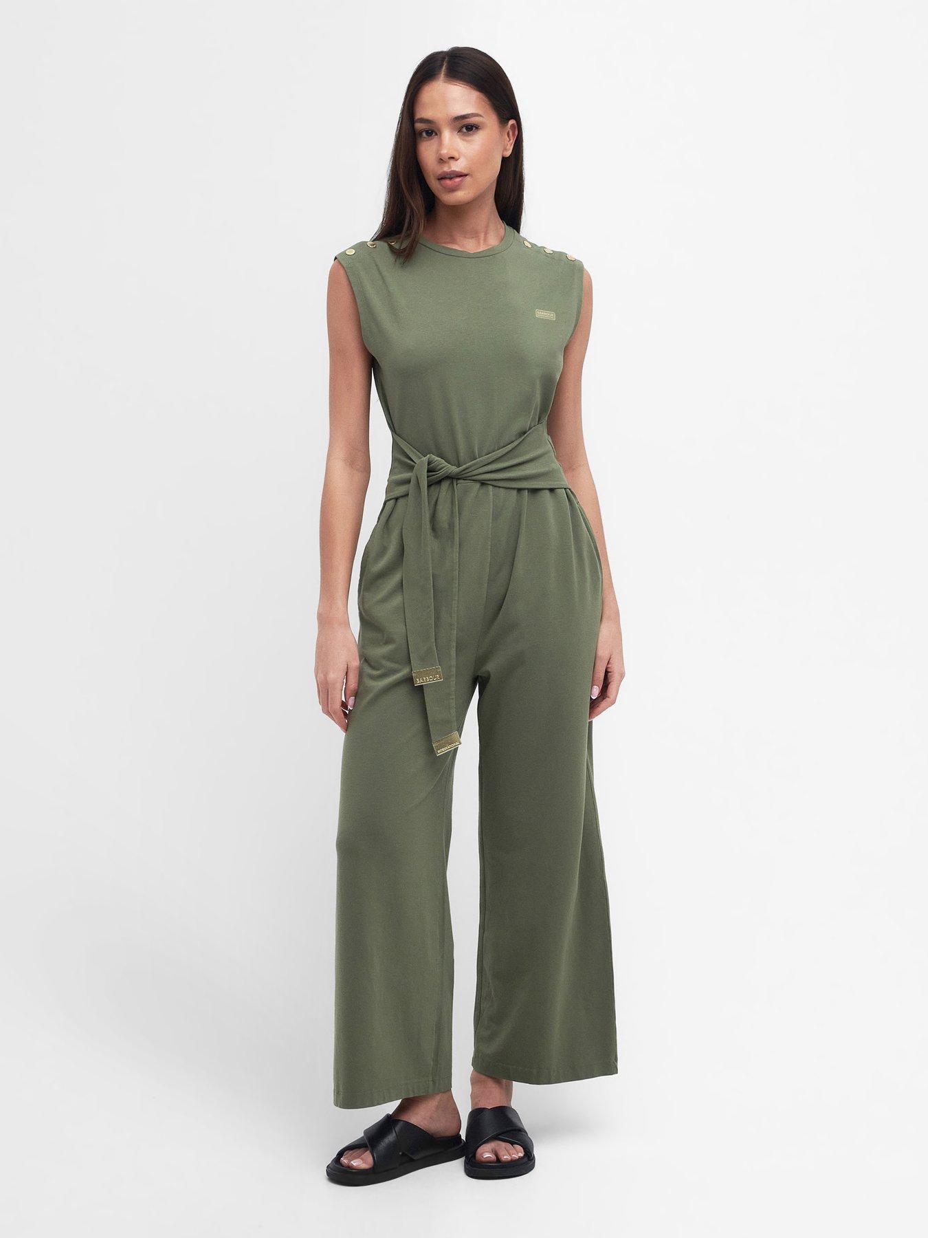 Bluford Cotton Sleeveless Jumpsuit Green