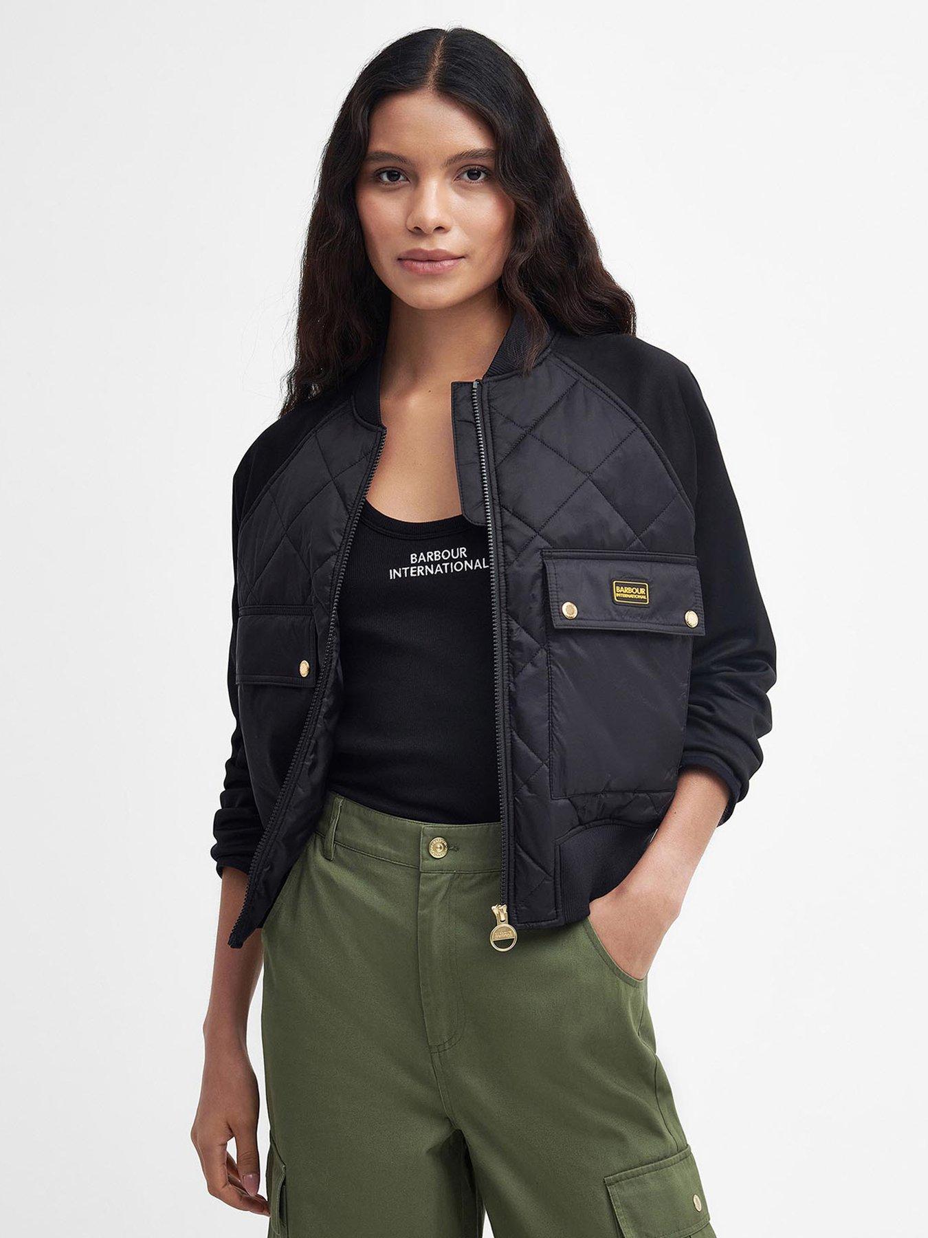 Black barbour bomber outlet jacket