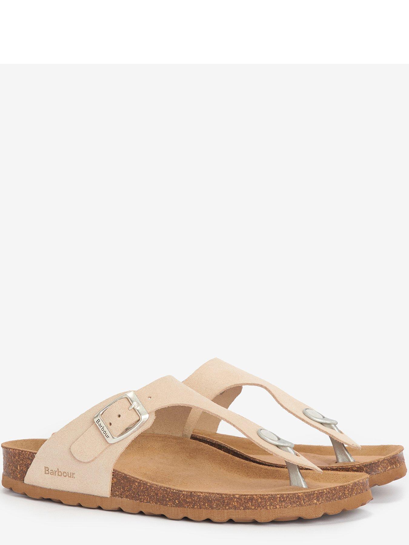 Barbour Margate Thong Sandal - Beige | Very.co.uk