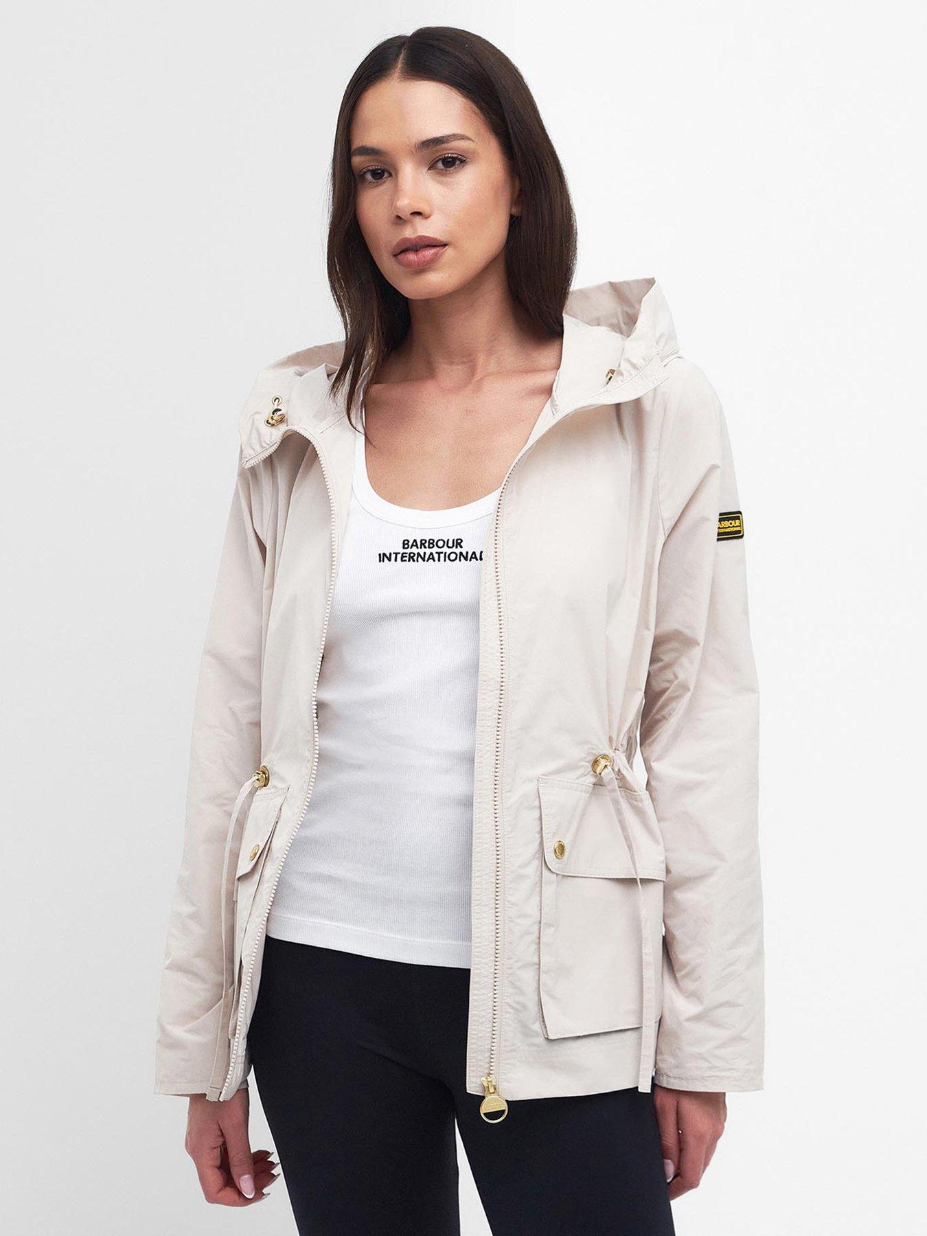 White barbour hot sale coat