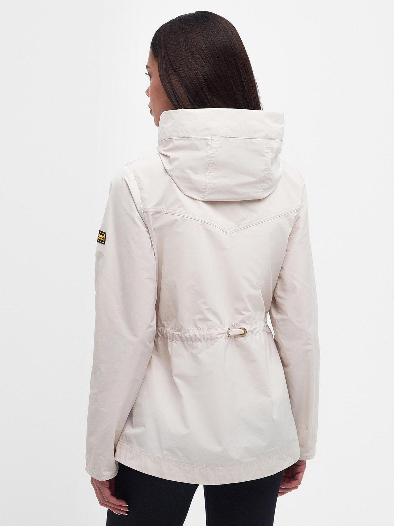 Barbour waterproof store jacket white