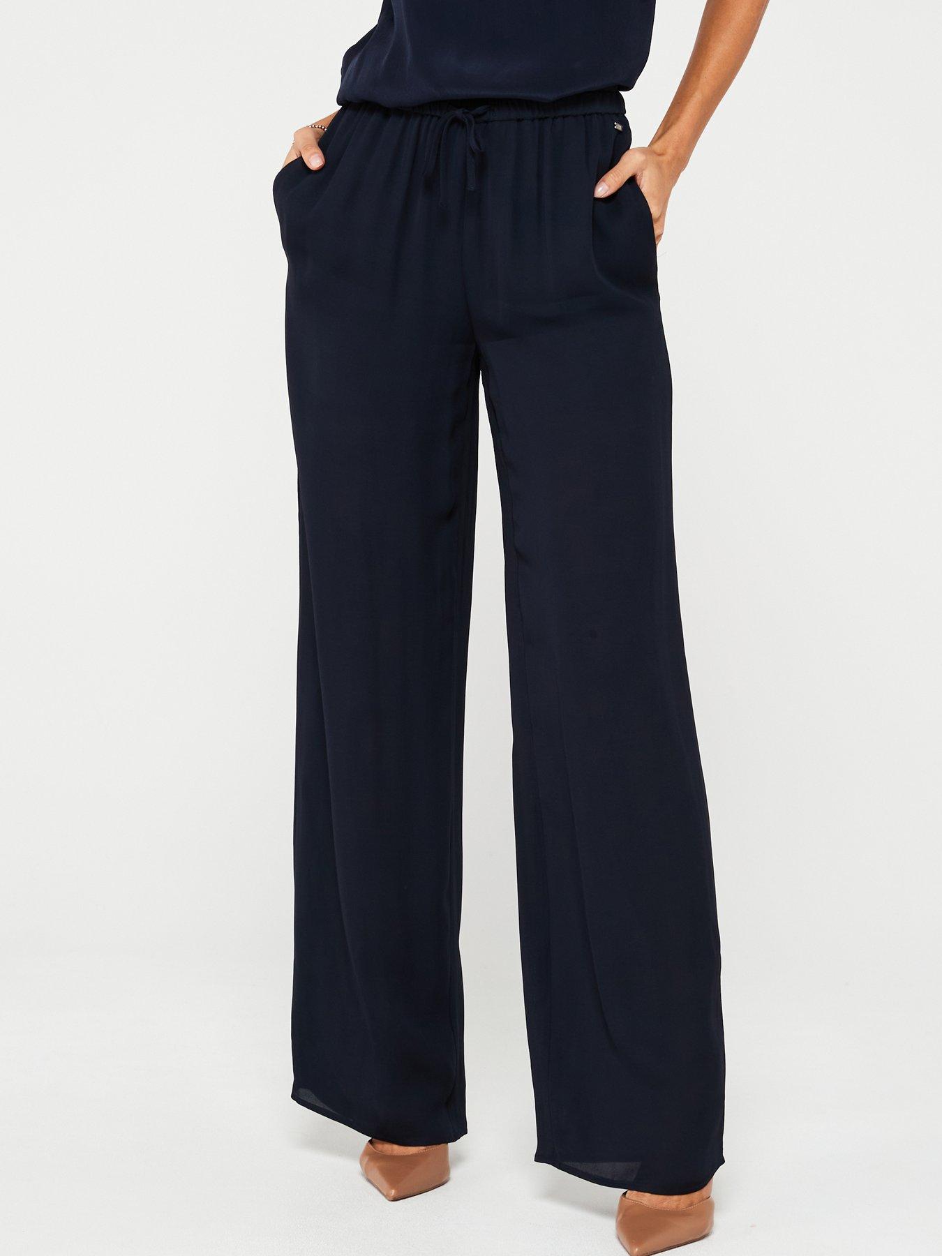 undefined Wide Leg Trouser - Navy
