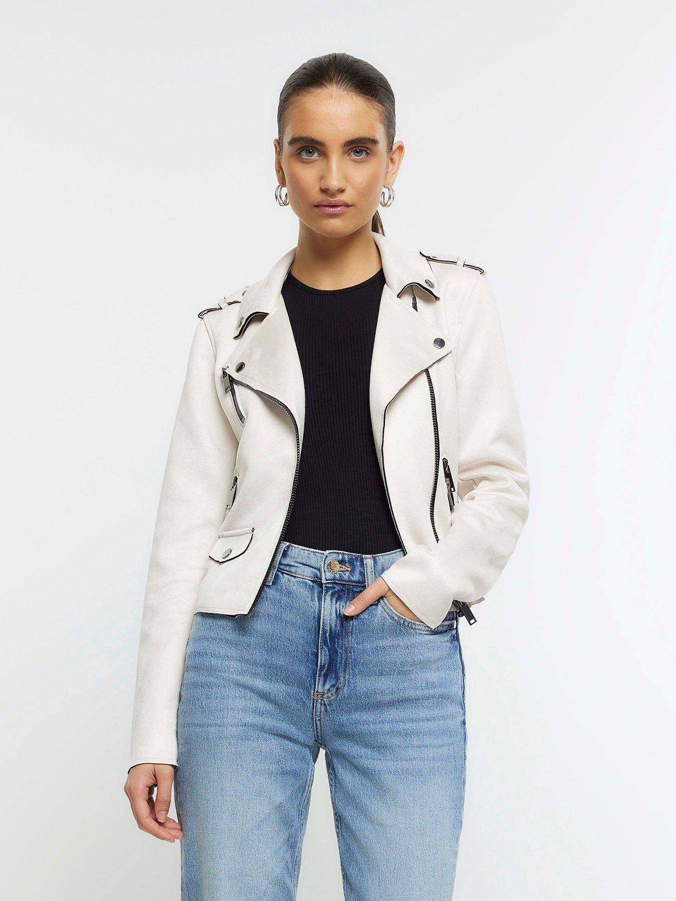 Lightweight leather hotsell biker jacket